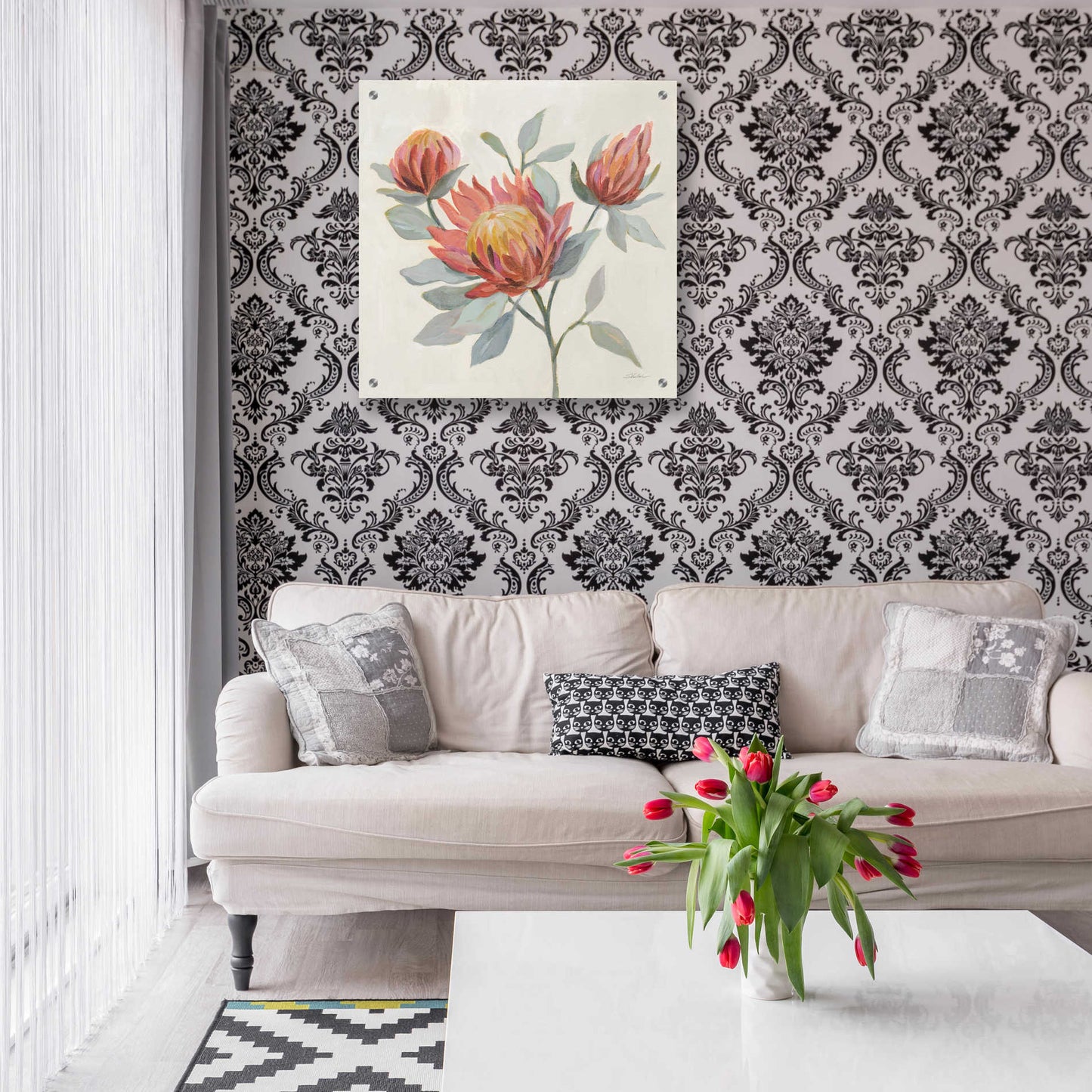 Epic Art 'Field Bloom II' by Silvia Vassileva, Acrylic Glass Wall Art,24x24
