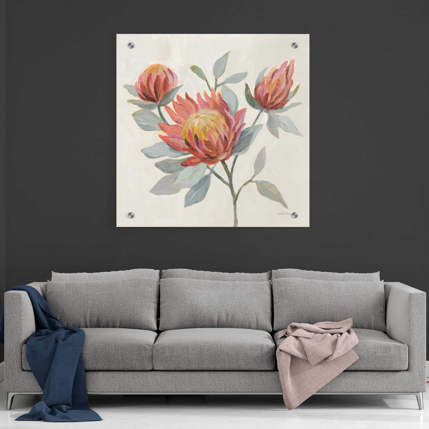 Epic Art 'Field Bloom II' by Silvia Vassileva, Acrylic Glass Wall Art,36x36