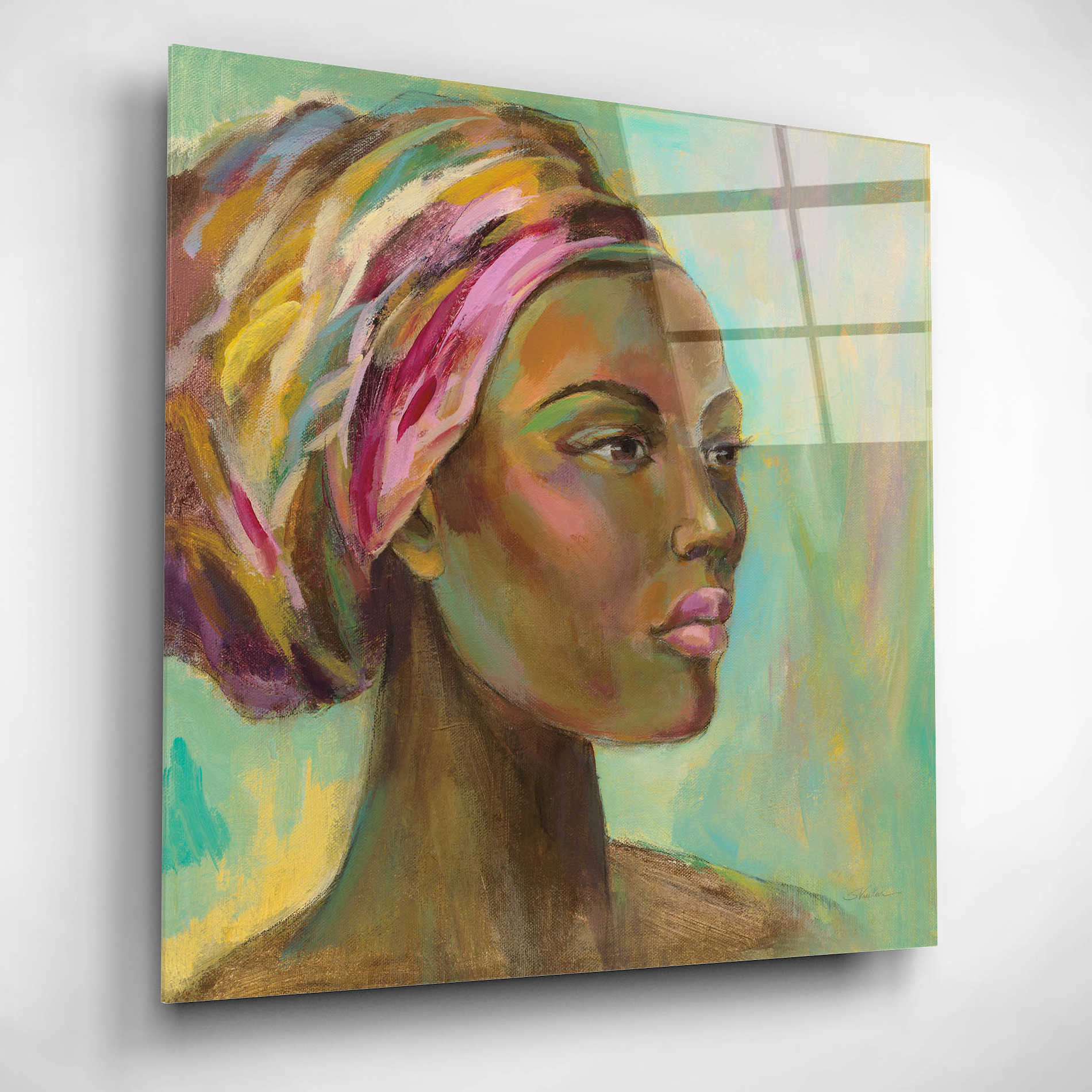 Epic Art 'African Woman I' by Silvia Vassileva, Acrylic Glass Wall Art,12x12