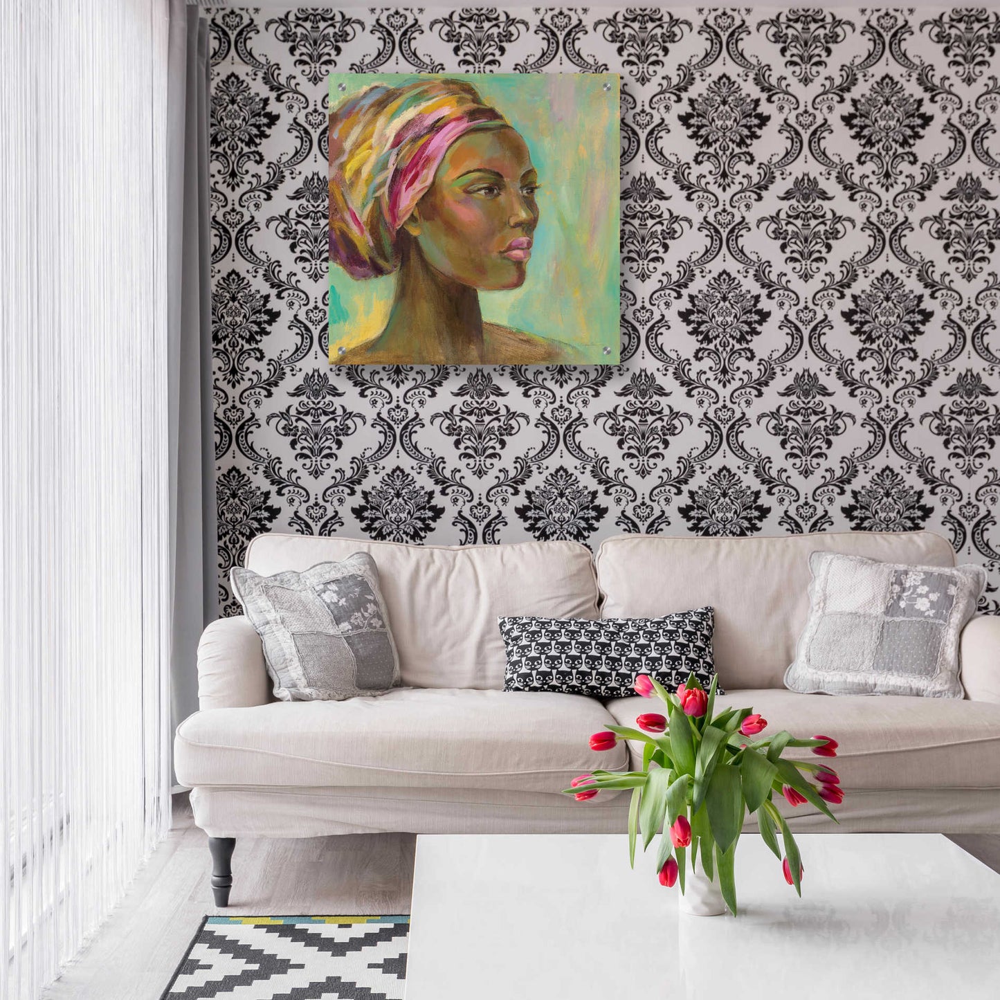 Epic Art 'African Woman I' by Silvia Vassileva, Acrylic Glass Wall Art,24x24