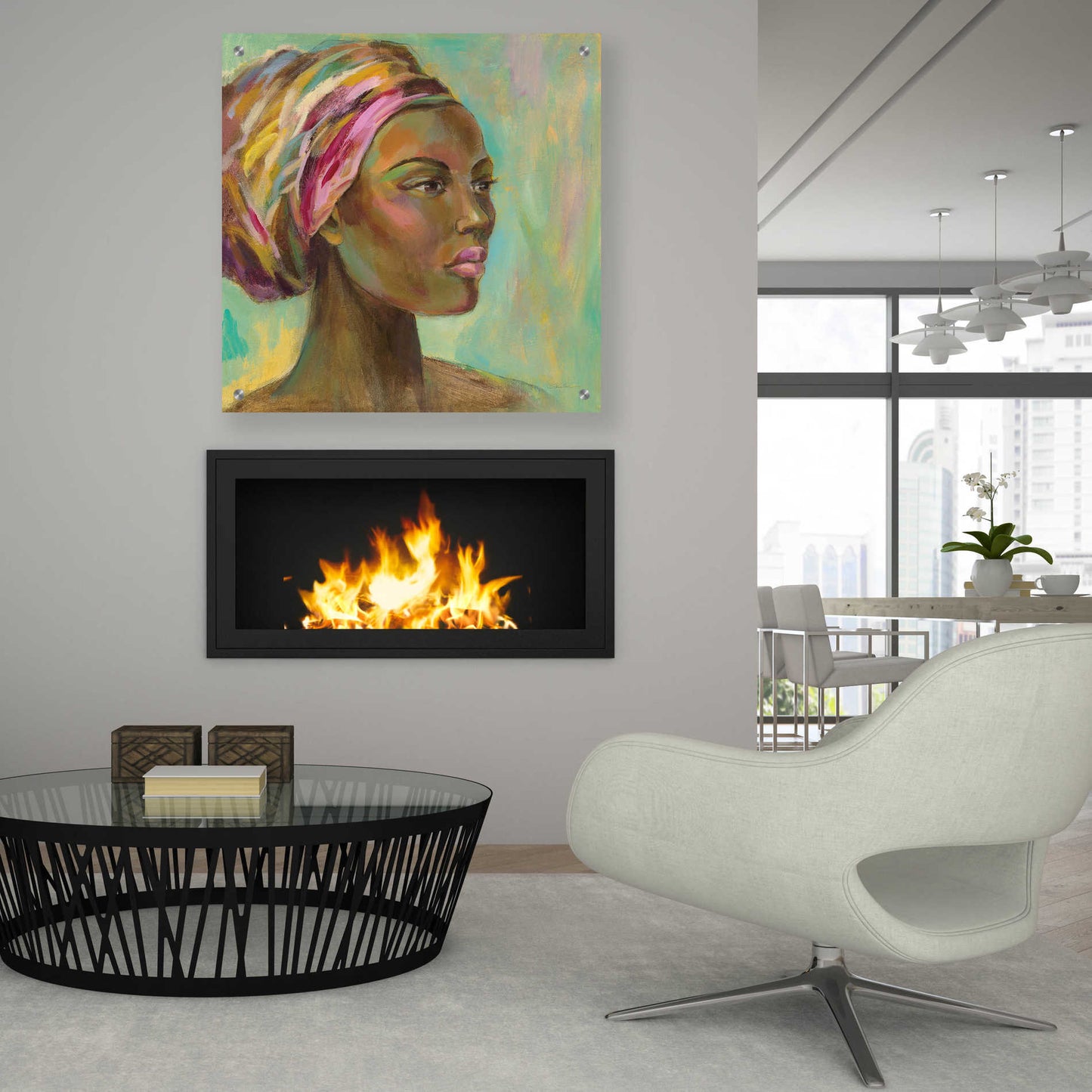 Epic Art 'African Woman I' by Silvia Vassileva, Acrylic Glass Wall Art,36x36