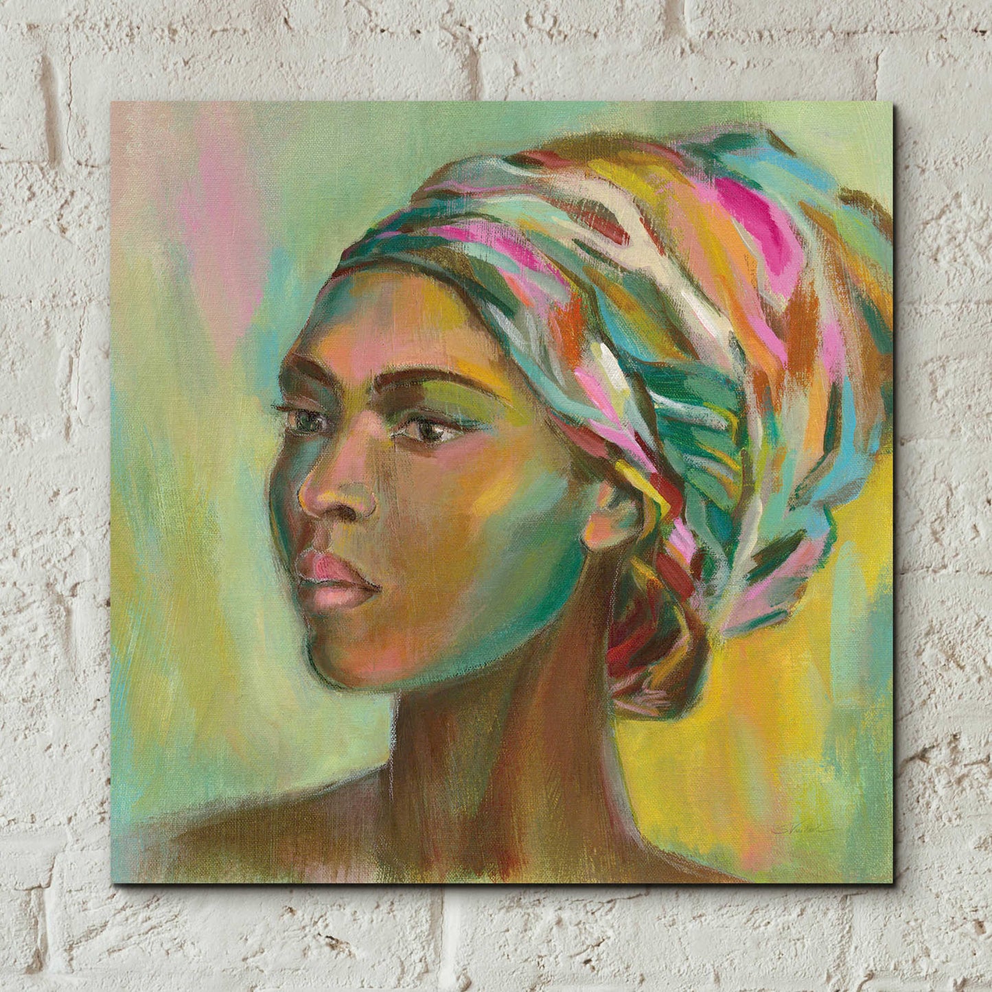 Epic Art 'African Woman II' by Silvia Vassileva, Acrylic Glass Wall Art,12x12