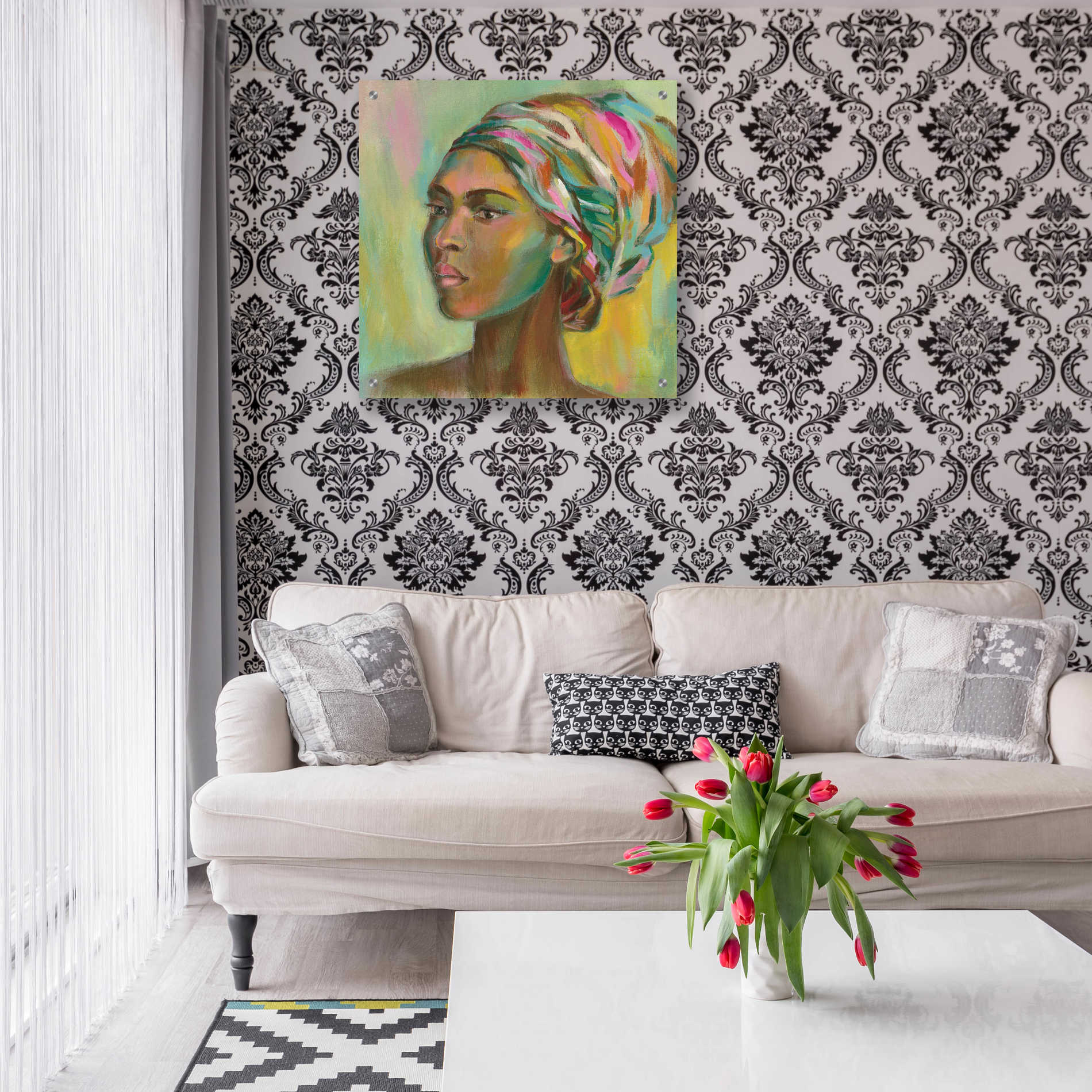 Epic Art 'African Woman II' by Silvia Vassileva, Acrylic Glass Wall Art,24x24