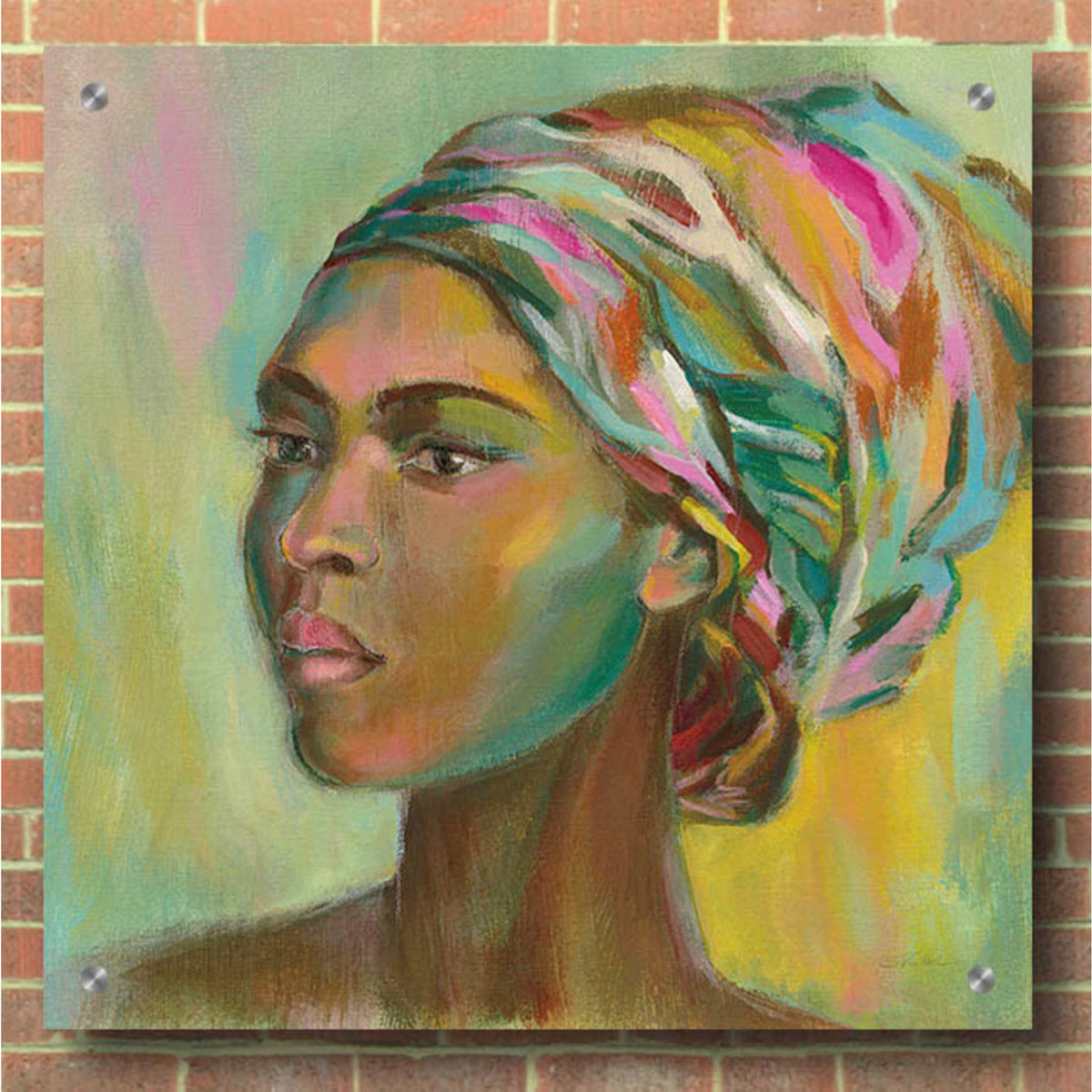 Epic Art 'African Woman II' by Silvia Vassileva, Acrylic Glass Wall Art,36x36