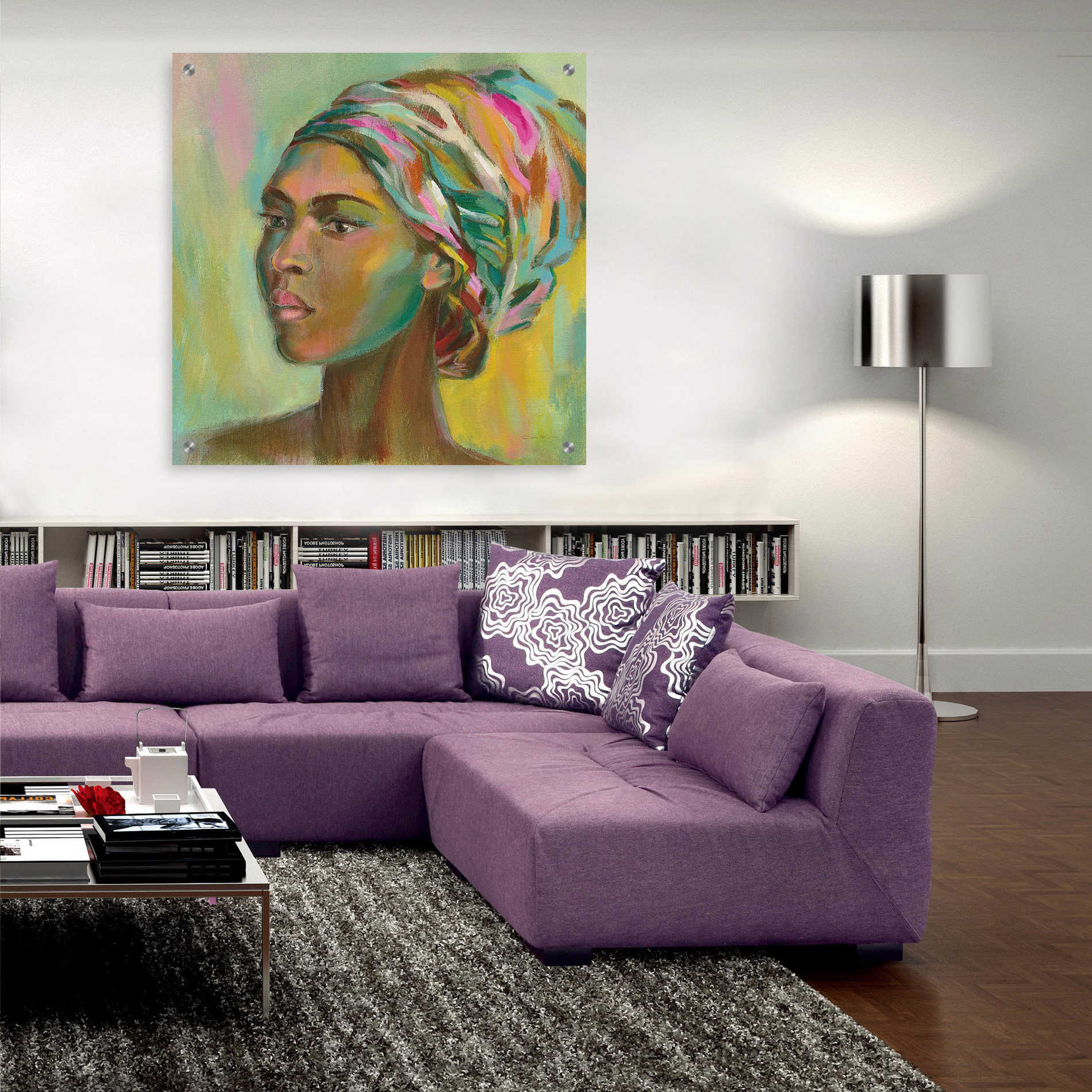 Epic Art 'African Woman II' by Silvia Vassileva, Acrylic Glass Wall Art,36x36