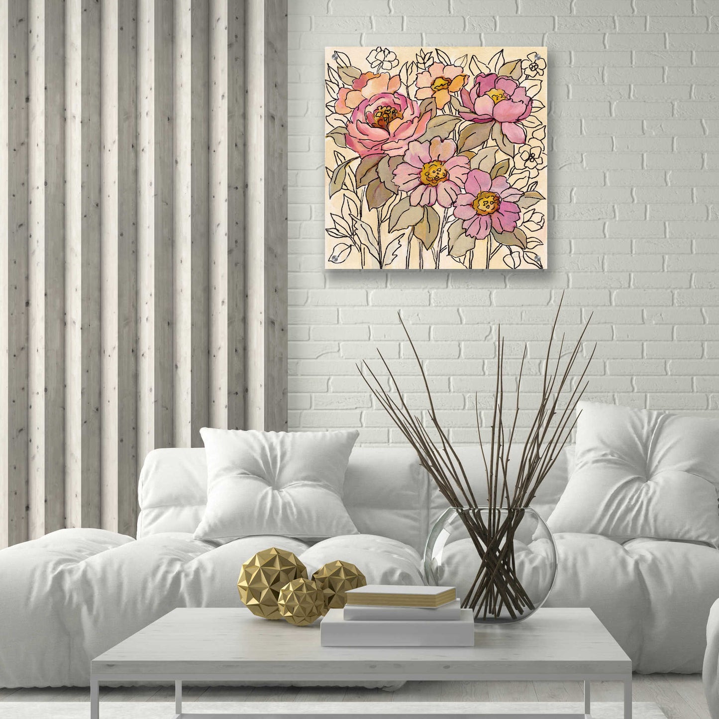 Epic Art 'Spring Lace Floral I' by Silvia Vassileva, Acrylic Glass Wall Art,24x24