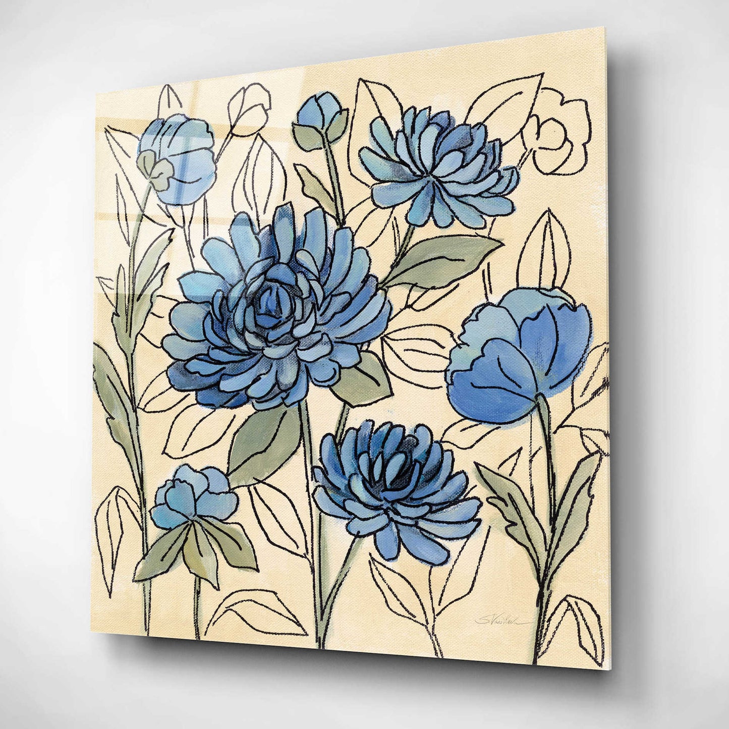 Epic Art 'Spring Lace Floral III' by Silvia Vassileva, Acrylic Glass Wall Art,12x12