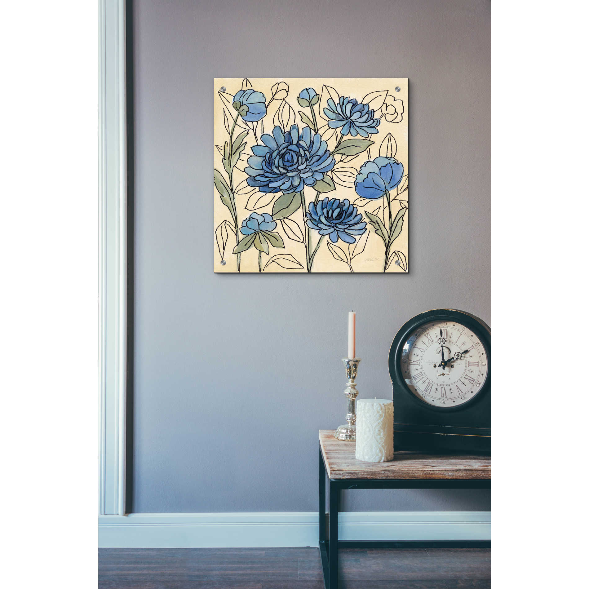 Epic Art 'Spring Lace Floral III' by Silvia Vassileva, Acrylic Glass Wall Art,24x24