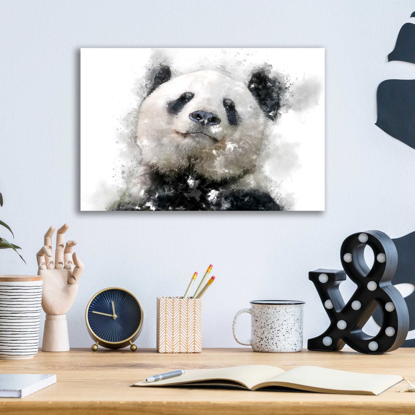 Epic Art 'Panda Love' by Kim Curinga, Acrylic Glass Wall Art,16x12