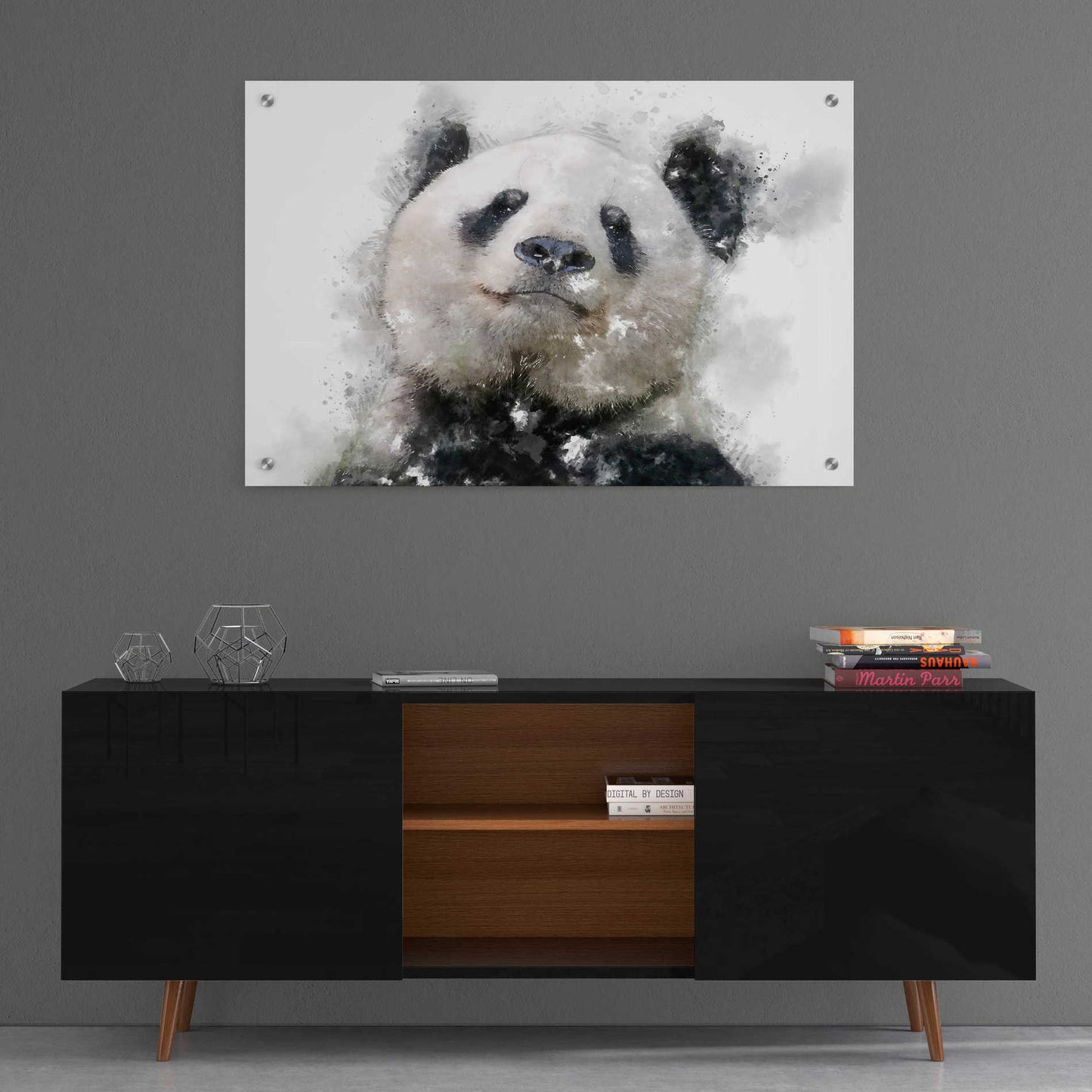 Epic Art 'Panda Love' by Kim Curinga, Acrylic Glass Wall Art,36x24