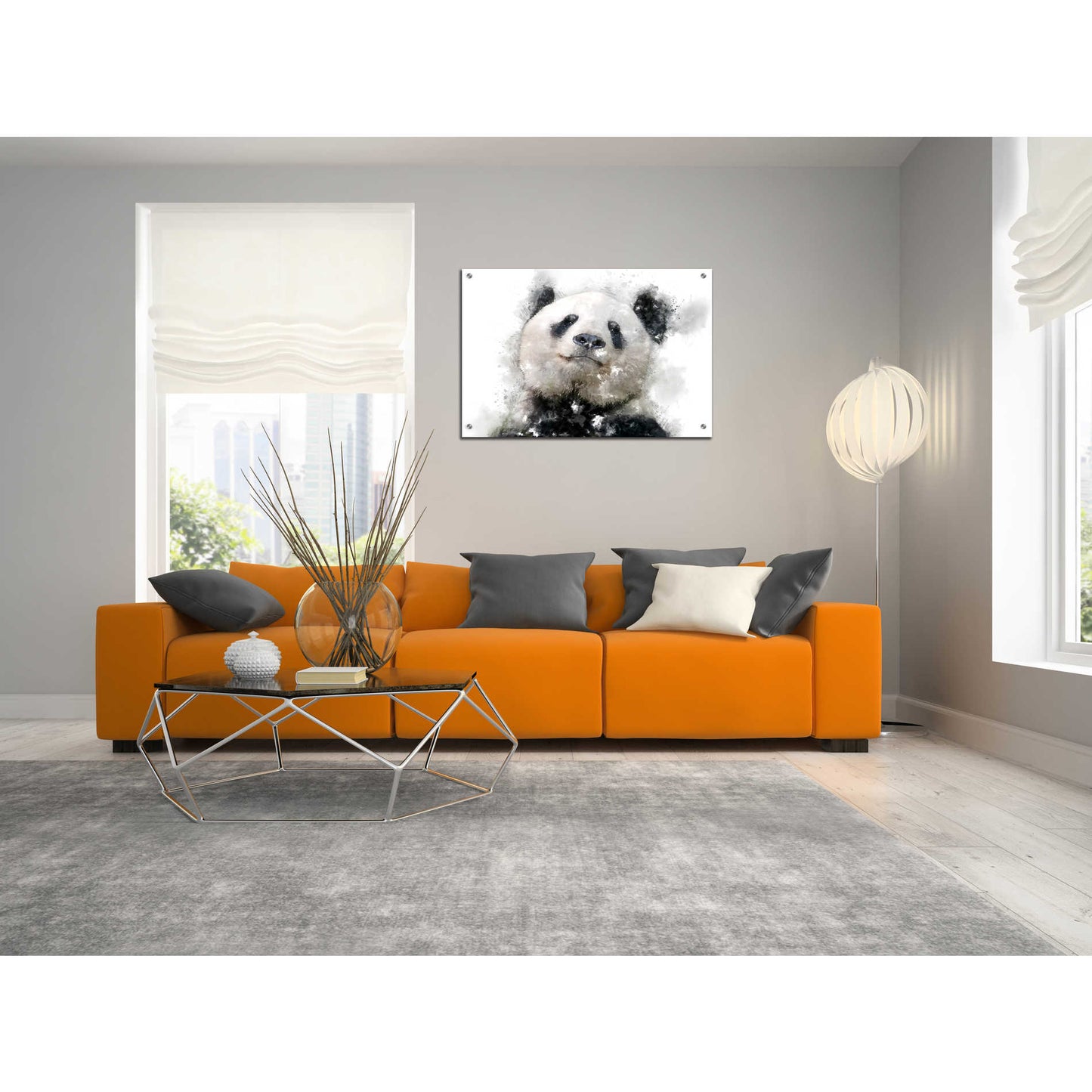 Epic Art 'Panda Love' by Kim Curinga, Acrylic Glass Wall Art,36x24