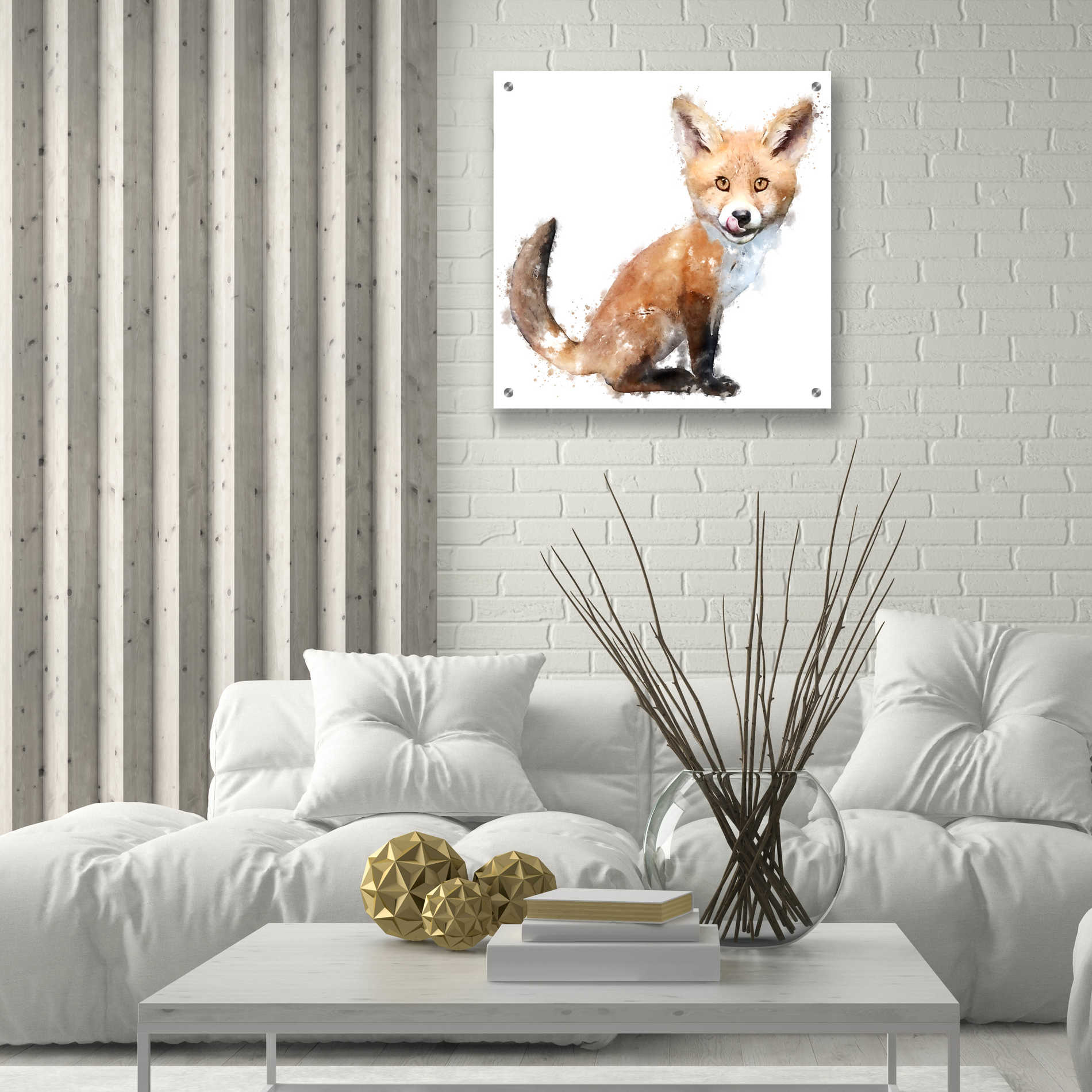 Epic Art 'Foxy Good' by Kim Curinga, Acrylic Glass Wall Art,24x24