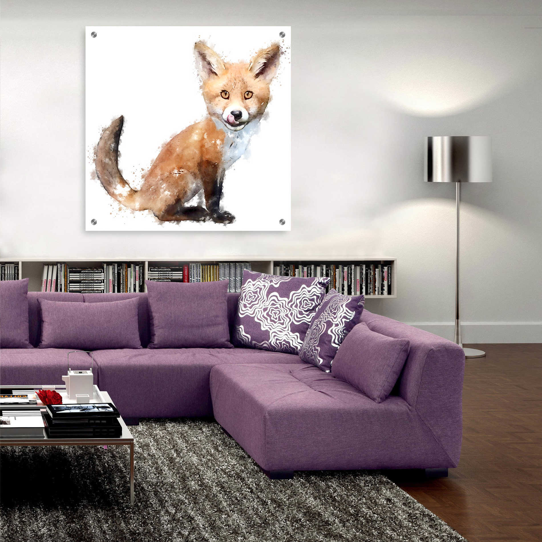 Epic Art 'Foxy Good' by Kim Curinga, Acrylic Glass Wall Art,36x36