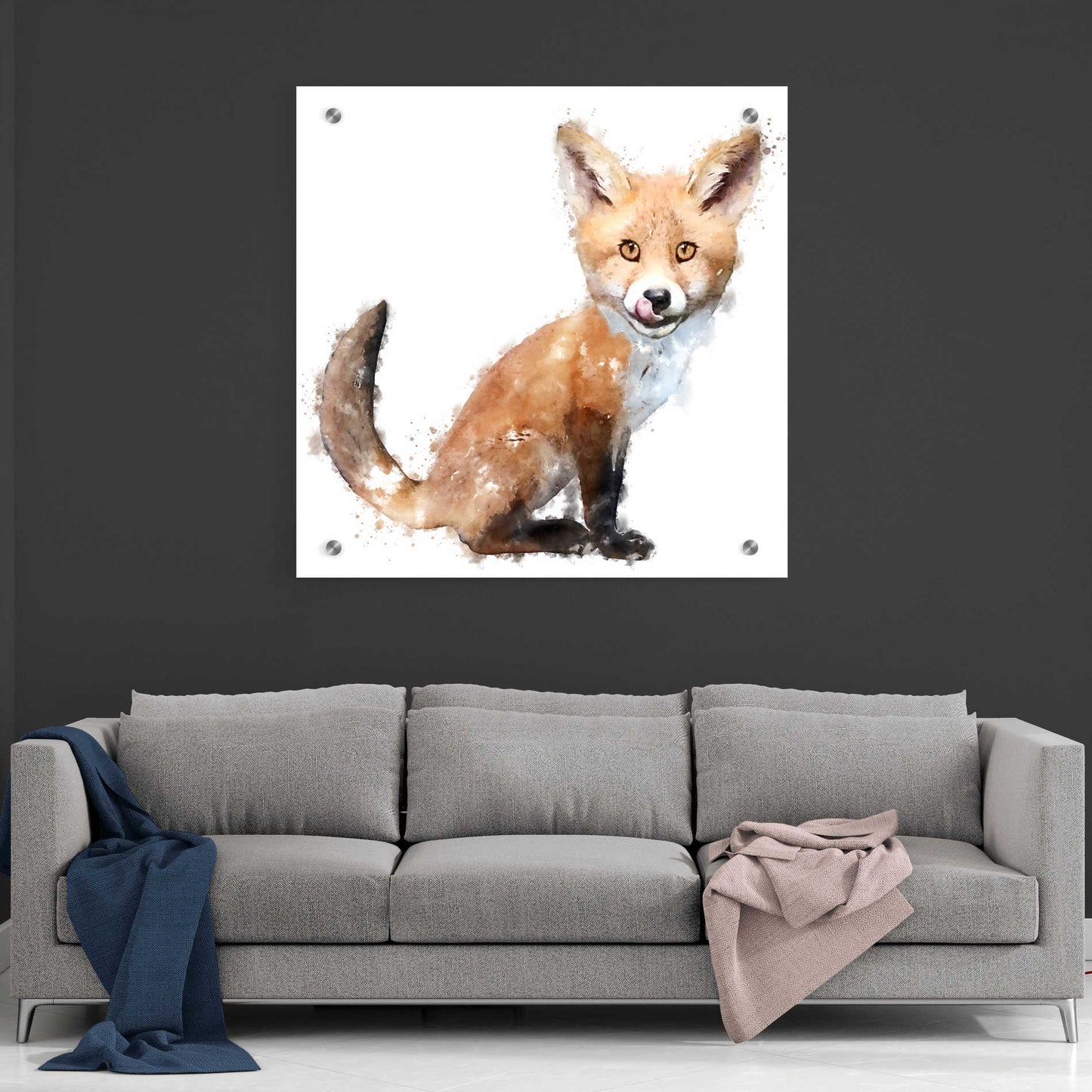 Epic Art 'Foxy Good' by Kim Curinga, Acrylic Glass Wall Art,36x36