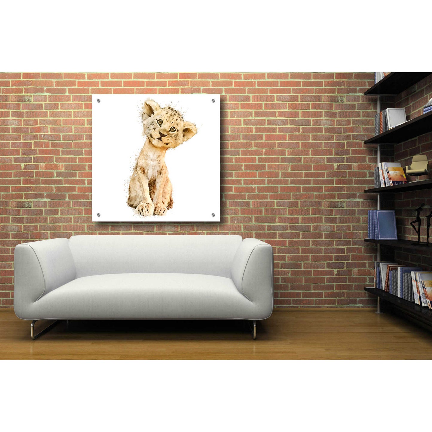 Epic Art 'Simba' by Kim Curinga, Acrylic Glass Wall Art,36x36
