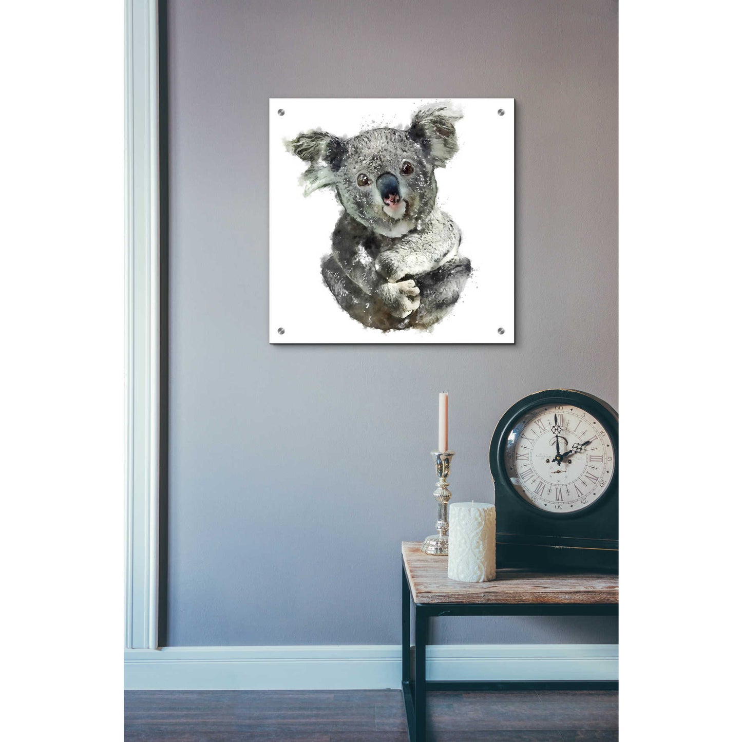 Epic Art 'Koala Cuddle' by Kim Curinga, Acrylic Glass Wall Art,24x24