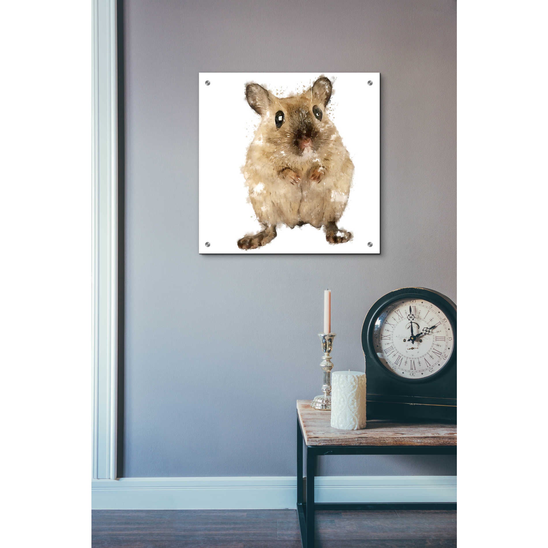 Epic Art 'Curious Mouse' by Kim Curinga, Acrylic Glass Wall Art,24x24