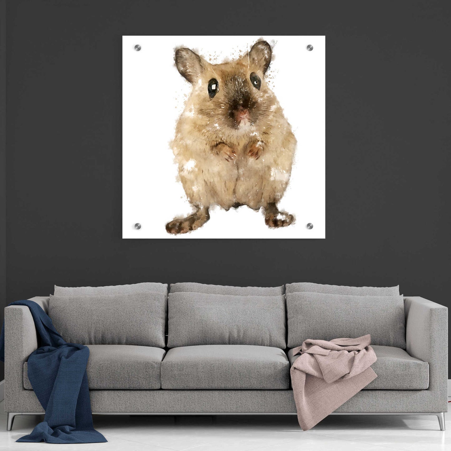 Epic Art 'Curious Mouse' by Kim Curinga, Acrylic Glass Wall Art,36x36