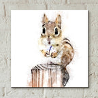 Epic Art 'Chippy With Flower' by Kim Curinga, Acrylic Glass Wall Art,12x12