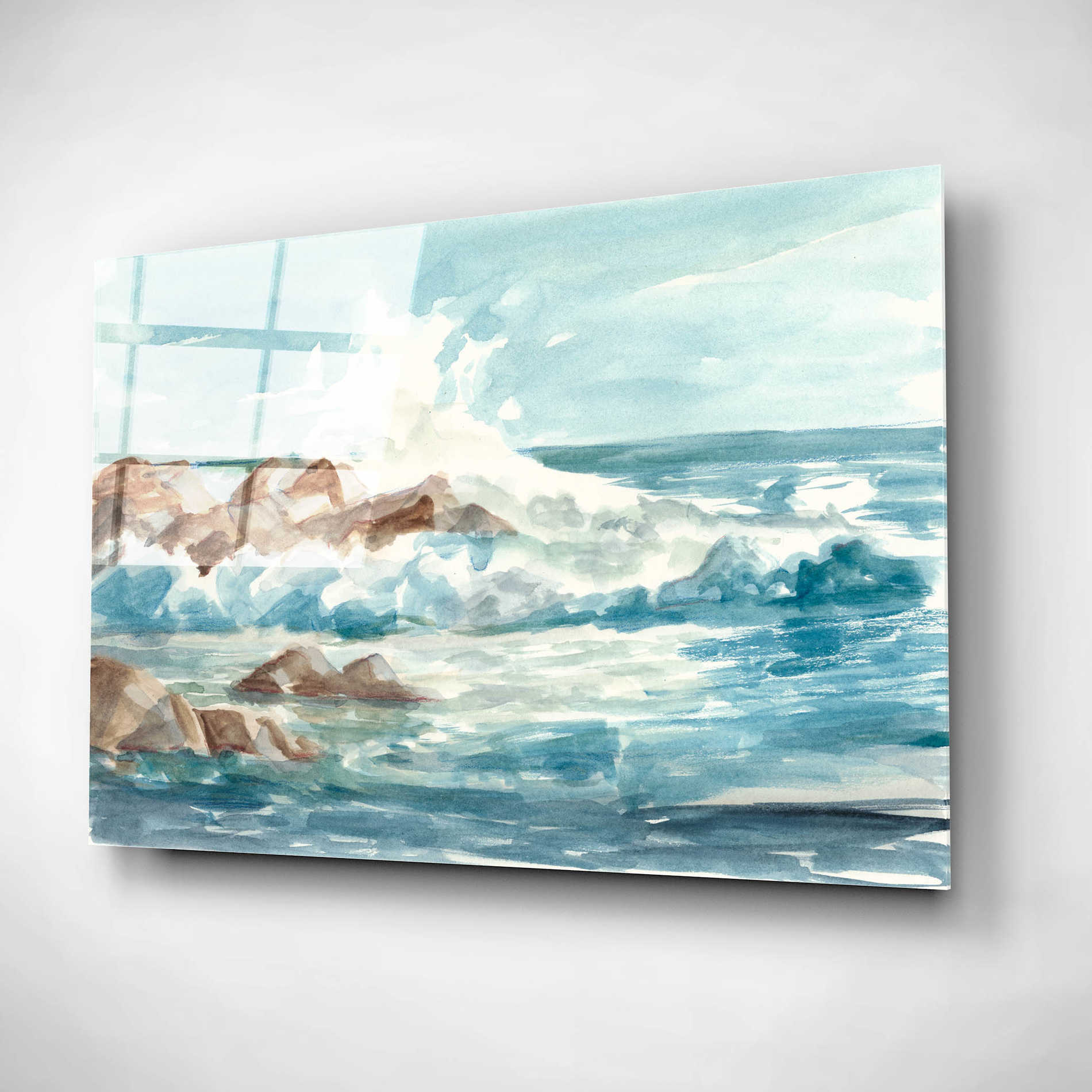 Epic Art "Coastal Watercolor I" by Ethan Harper, Acrylic Glass Wall Art,16x12