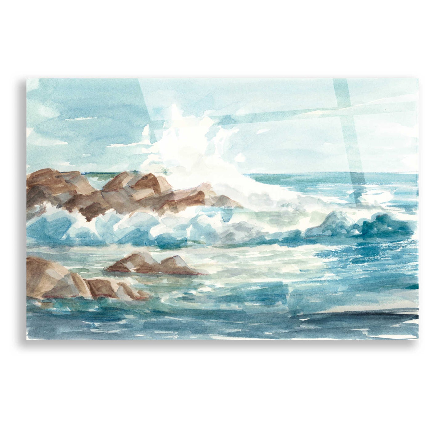 Epic Art "Coastal Watercolor I" by Ethan Harper, Acrylic Glass Wall Art,16x12