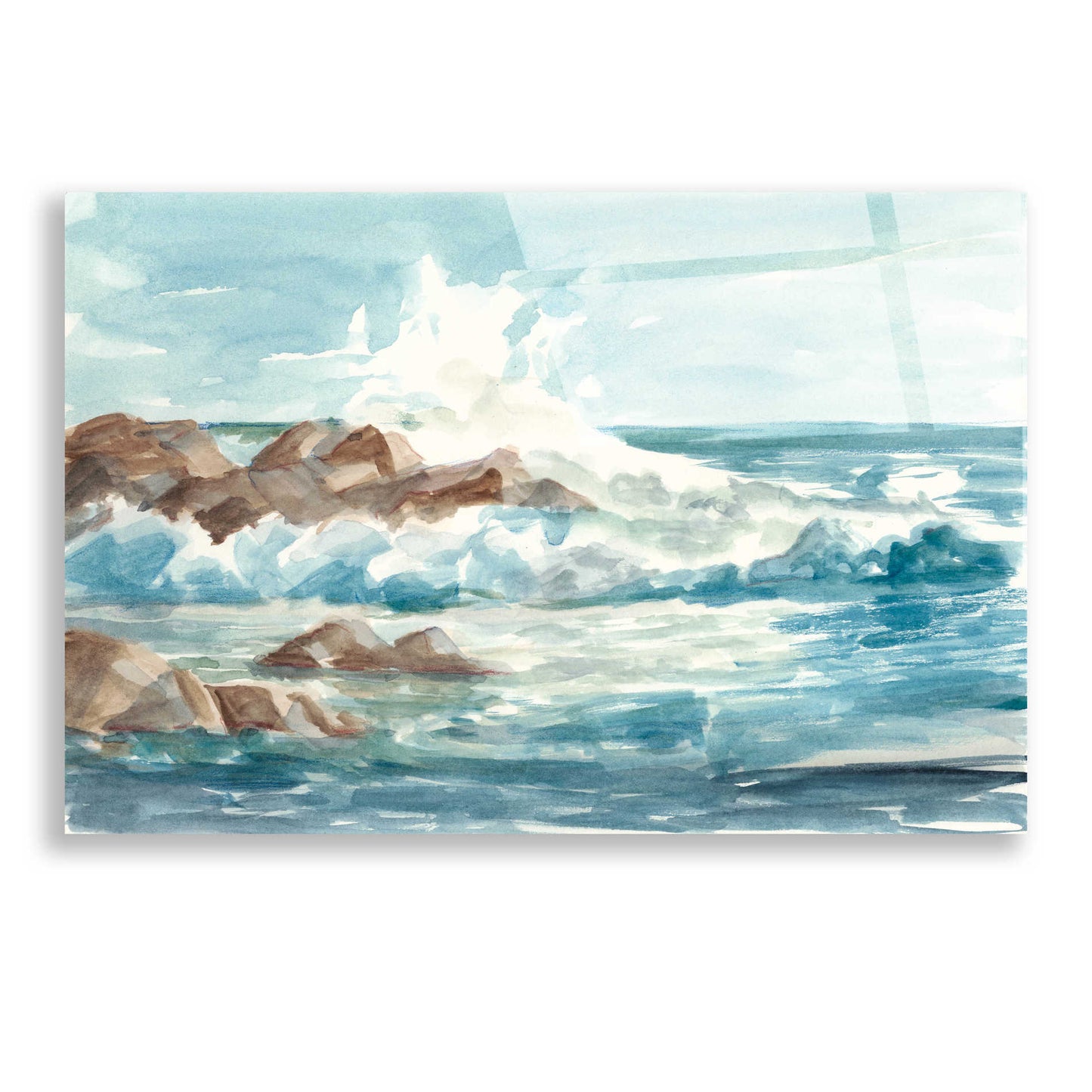 Epic Art "Coastal Watercolor I" by Ethan Harper, Acrylic Glass Wall Art,24x16