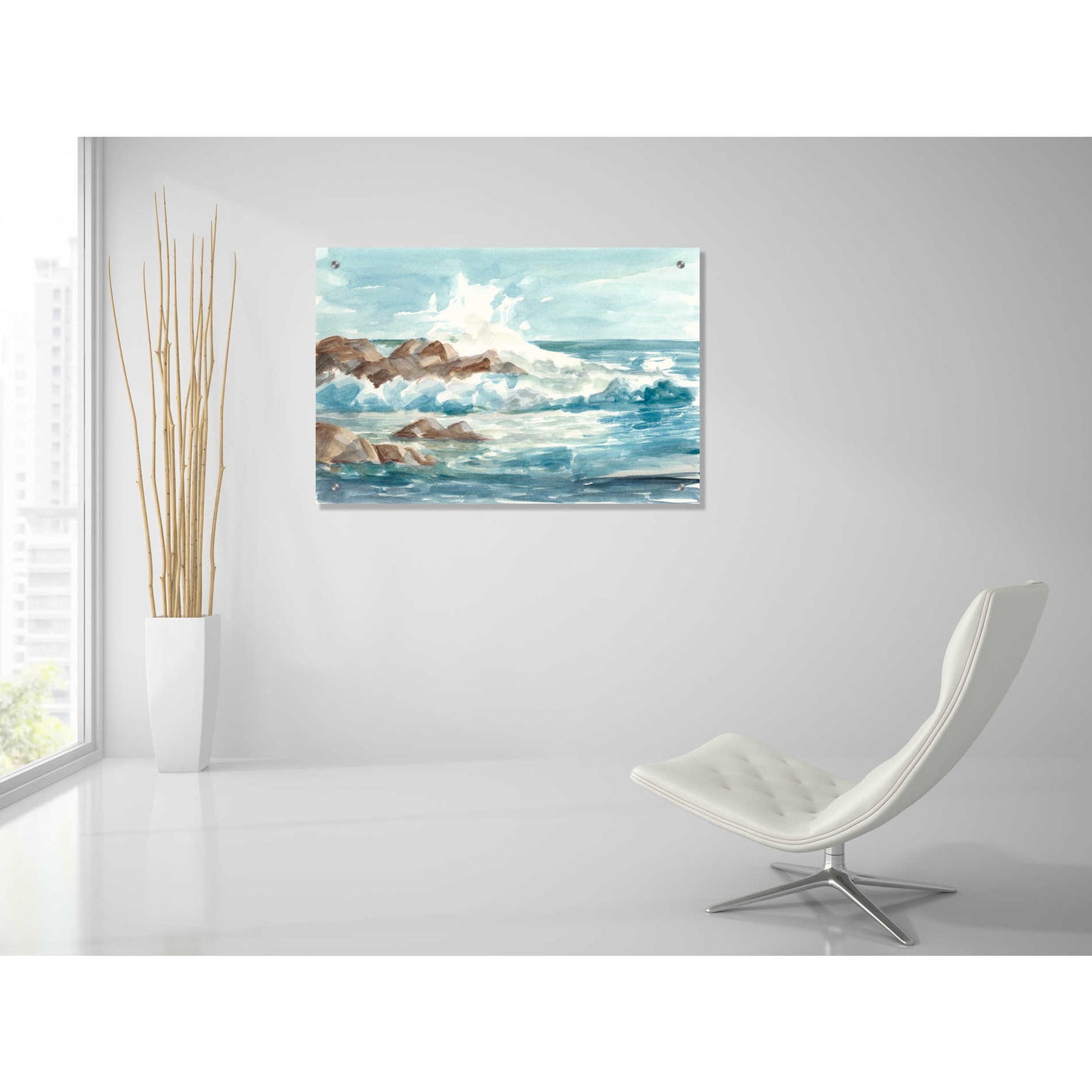 Epic Art "Coastal Watercolor I" by Ethan Harper, Acrylic Glass Wall Art,36x24