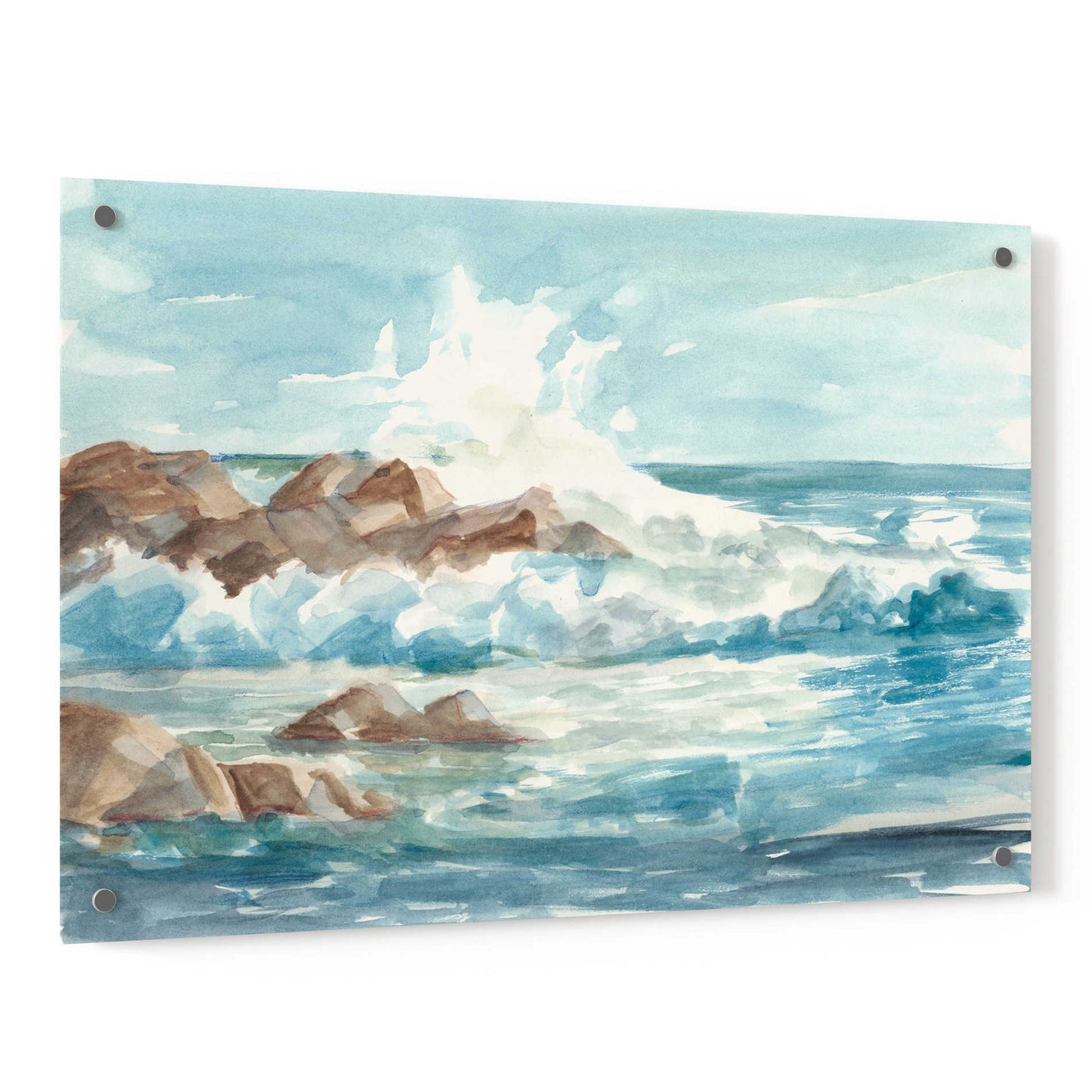 Epic Art "Coastal Watercolor I" by Ethan Harper, Acrylic Glass Wall Art,36x24