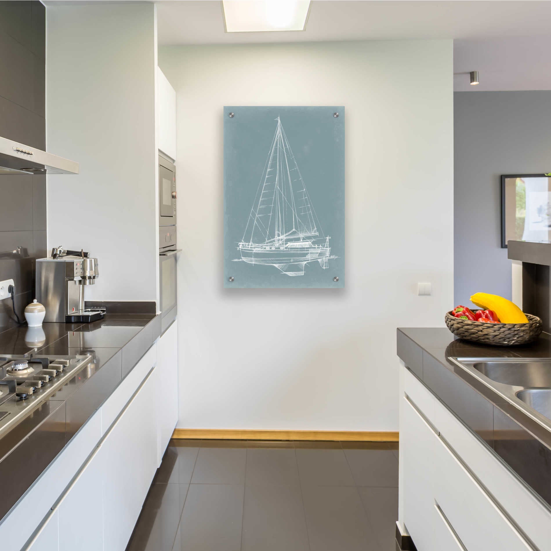 Epic Art "Yacht Sketches I" by Ethan Harper, Acrylic Glass Wall Art,24x36