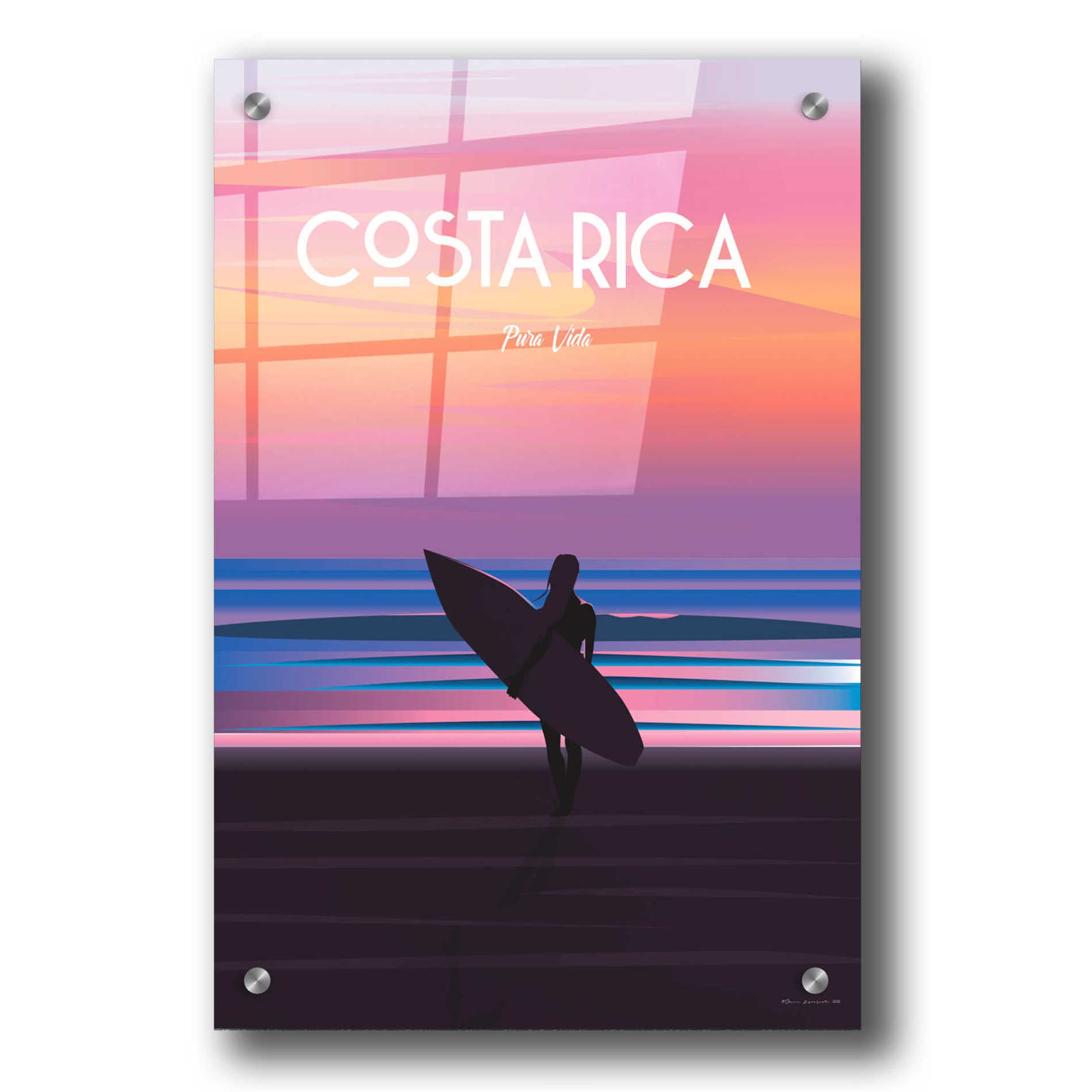 Epic Art 'Costa Rica' by Arctic Frame, Acrylic Glass Wall Art,24x36