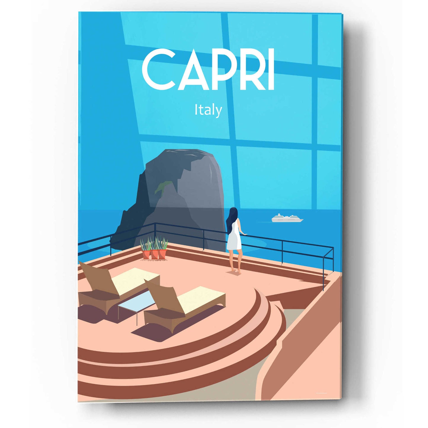 Epic Art 'Capri Italy' by Arctic Frame, Acrylic Glass Wall Art,12x16