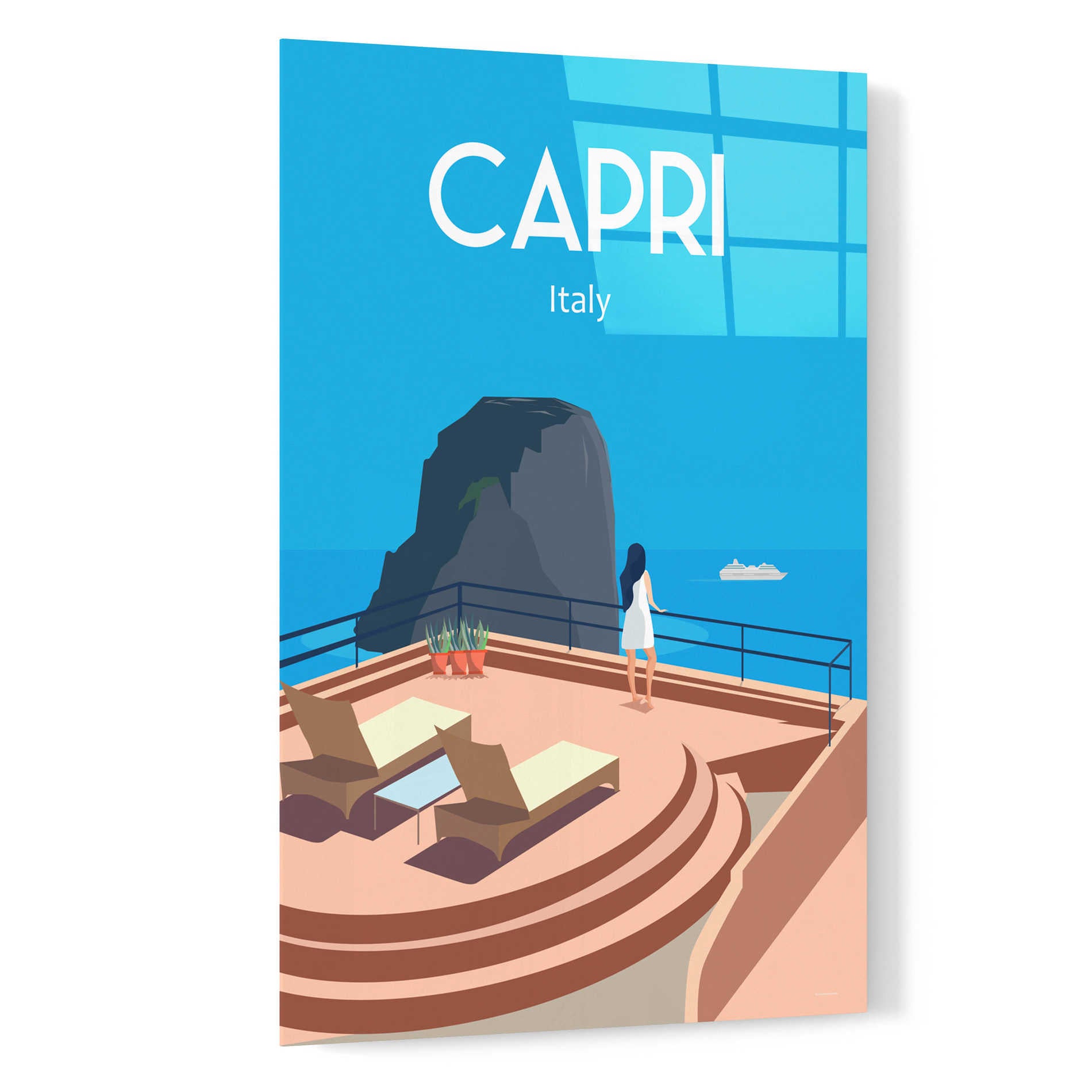Epic Art 'Capri Italy' by Arctic Frame, Acrylic Glass Wall Art,16x24