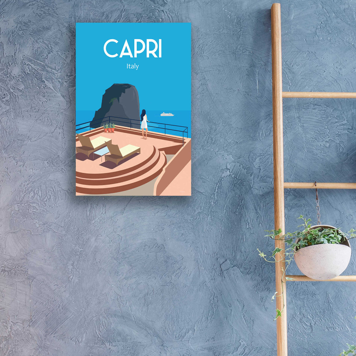 Epic Art 'Capri Italy' by Arctic Frame, Acrylic Glass Wall Art,16x24