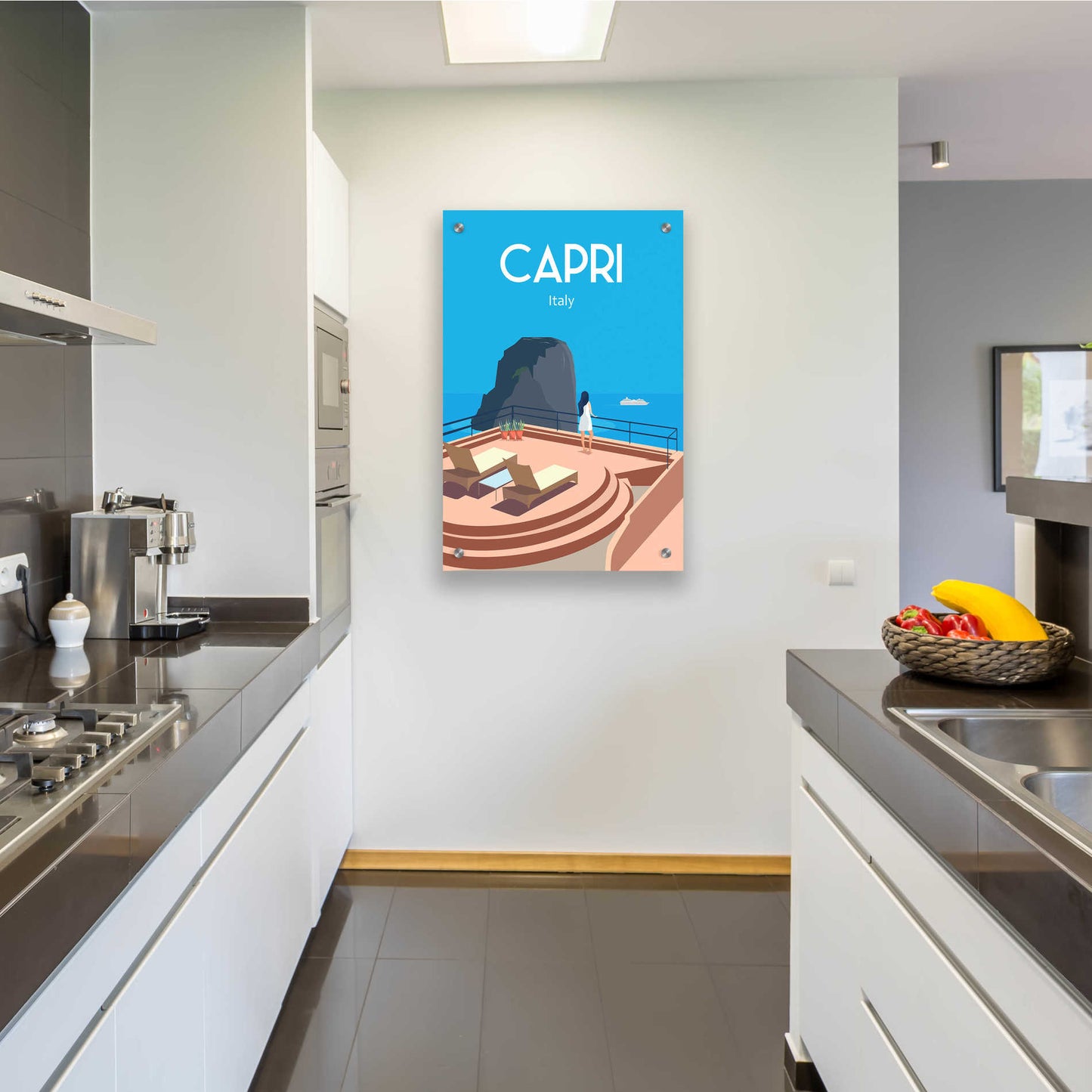 Epic Art 'Capri Italy' by Arctic Frame, Acrylic Glass Wall Art,24x36