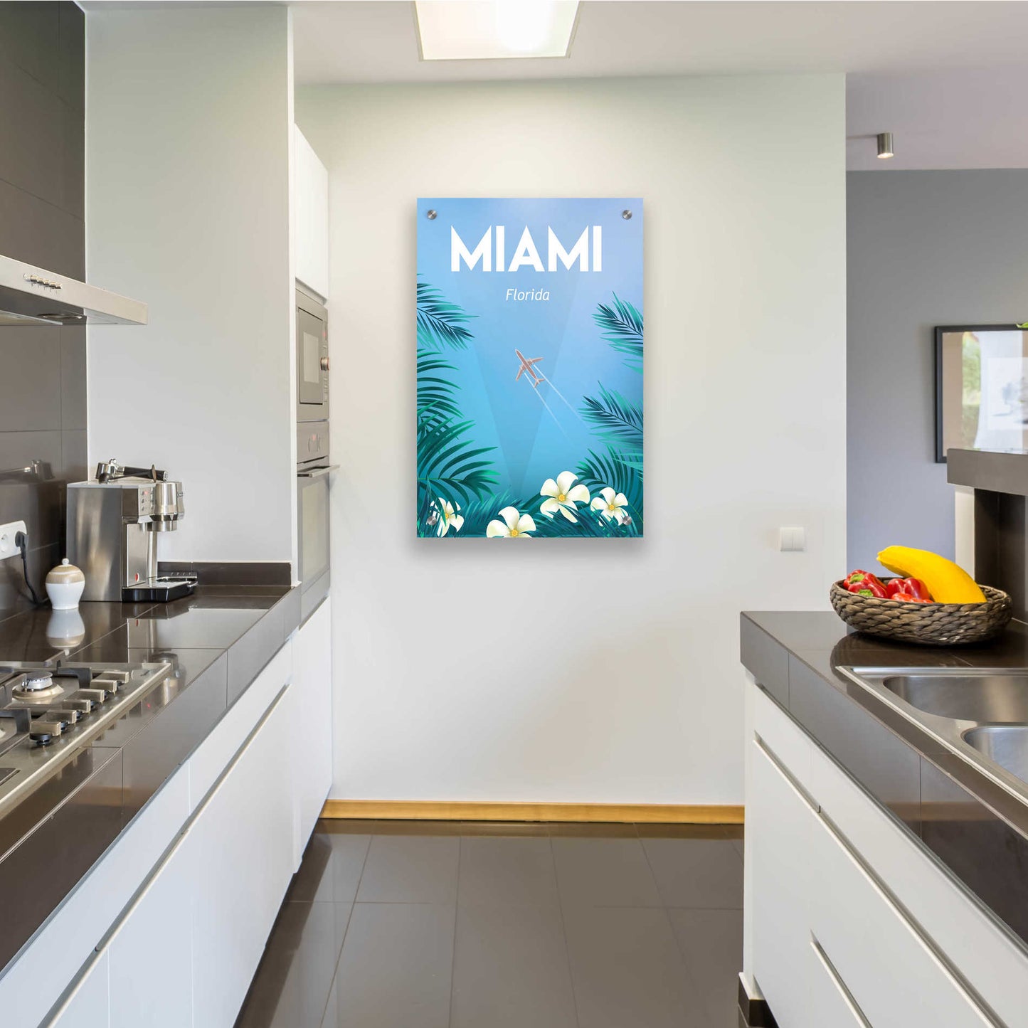 Epic Art 'Miami' by Arctic Frame, Acrylic Glass Wall Art,24x36