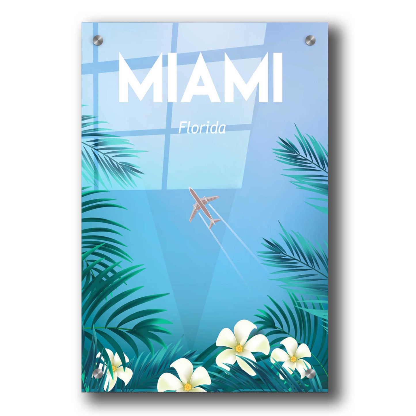 Epic Art 'Miami' by Arctic Frame, Acrylic Glass Wall Art,24x36