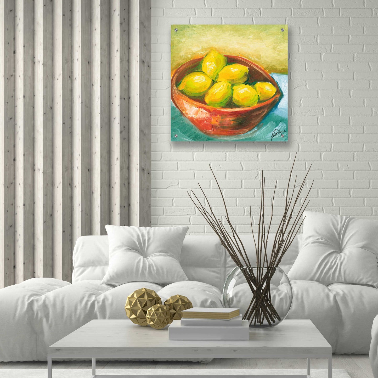 Epic Art "Bowl of Fruit IV" by Ethan Harper, Acrylic Glass Wall Art,24x24