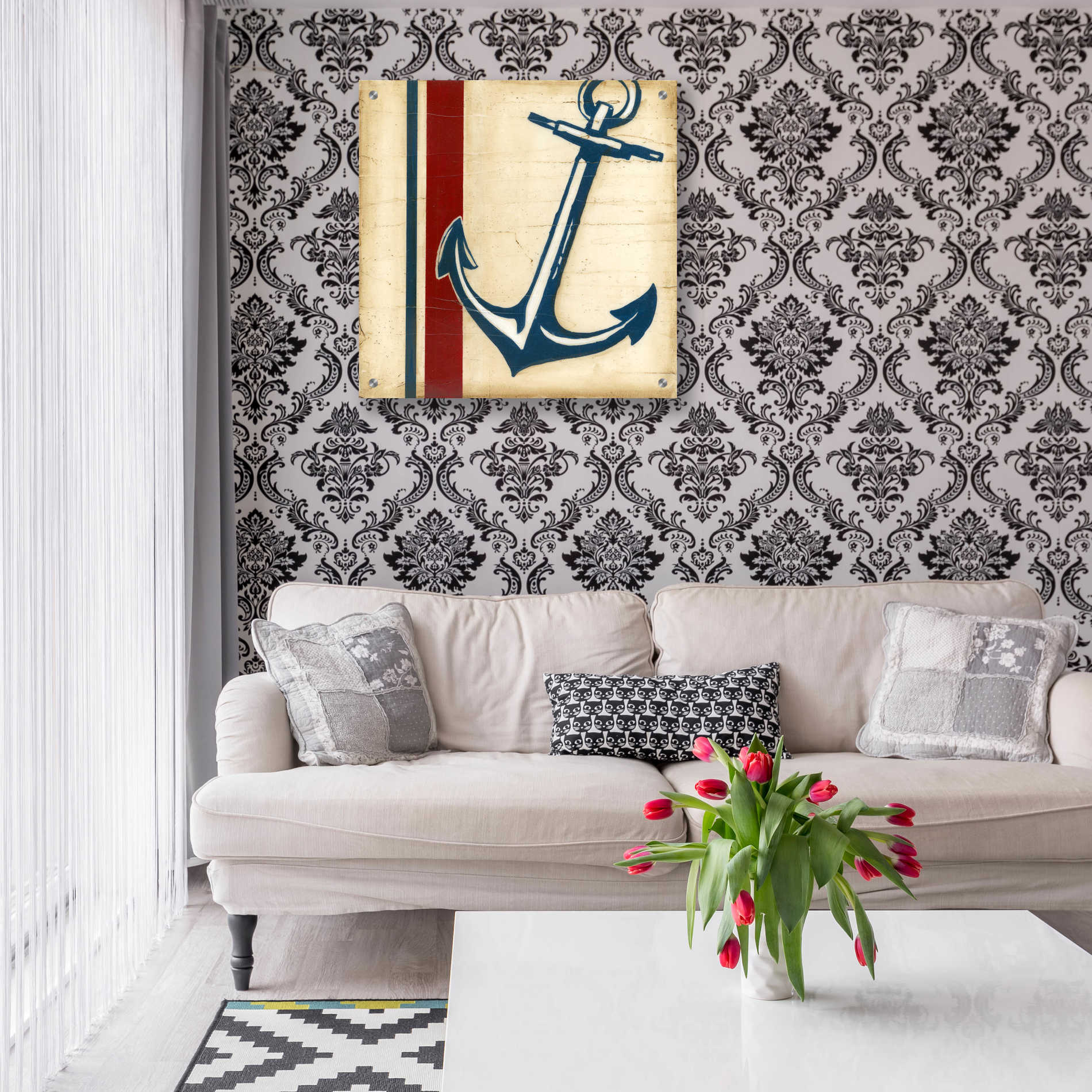 Epic Art "Americana Captain's Anchor" by Ethan Harper, Acrylic Glass Wall Art,24x24