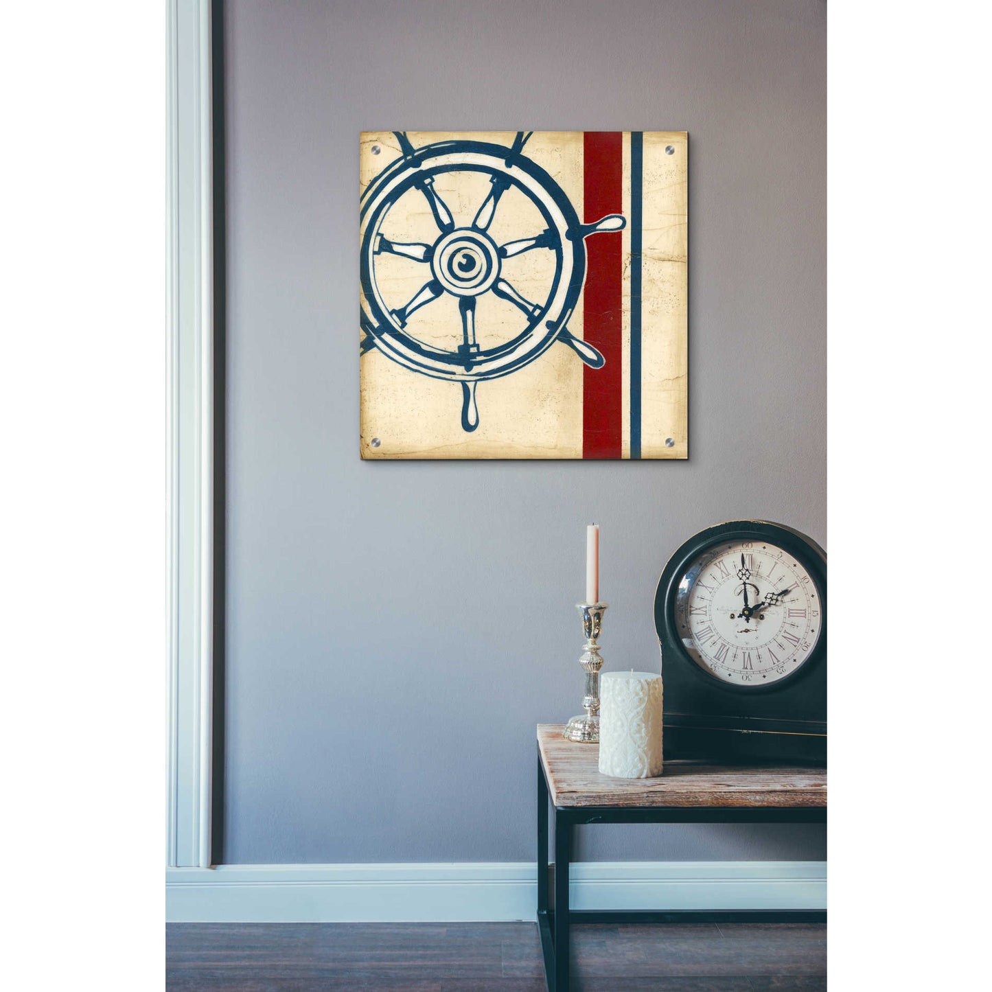 Epic Art "Americana Captain's Wheel" by Ethan Harper, Acrylic Glass Wall Art,24x24