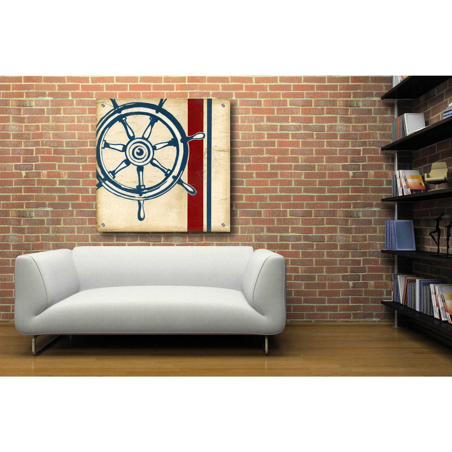 Epic Art "Americana Captain's Wheel" by Ethan Harper, Acrylic Glass Wall Art,36x36