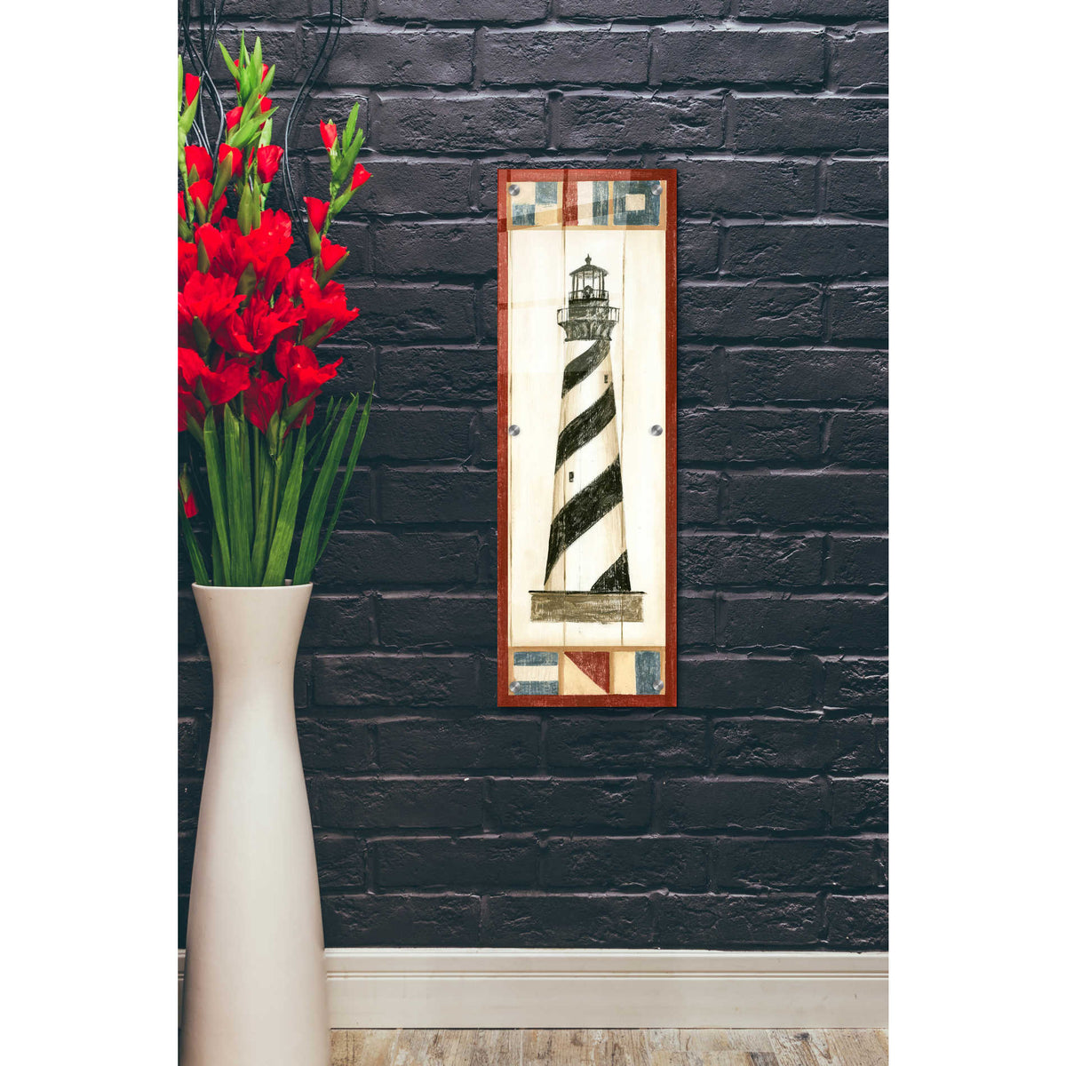 Epic Art "Americana Lighthouse II" by Ethan Harper, Acrylic Glass Wall Art,12x36