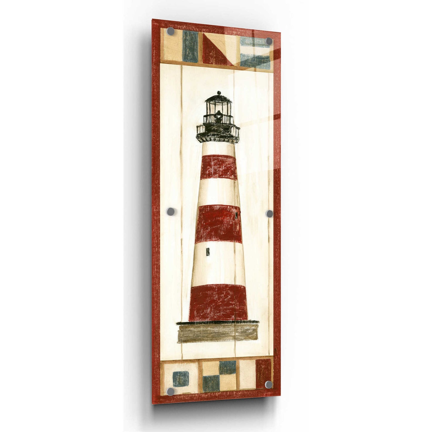 Epic Art "Americana Lighthouse I" by Ethan Harper, Acrylic Glass Wall Art,12x36