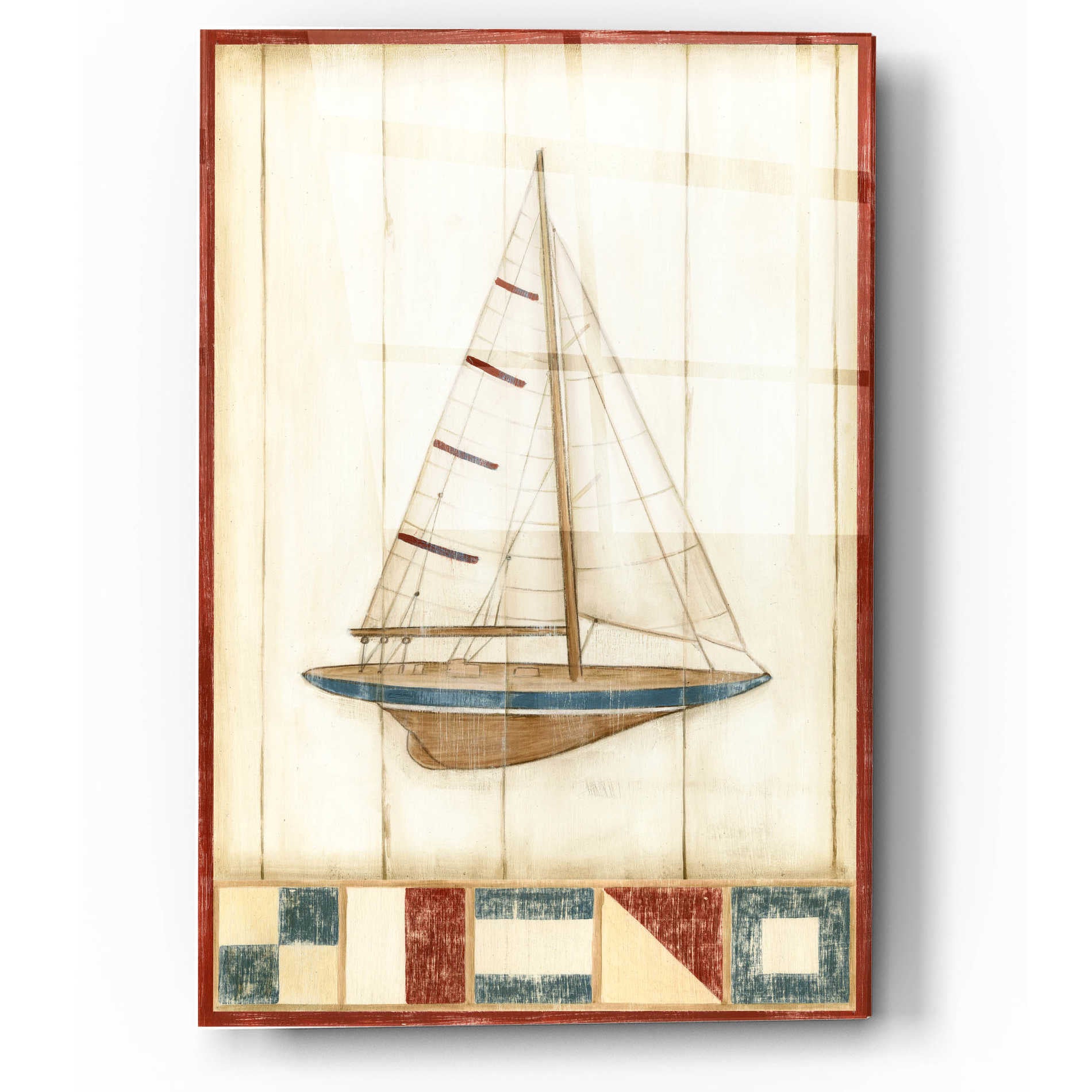 Epic Art "Americana Yacht II" by Ethan Harper, Acrylic Glass Wall Art,12x16