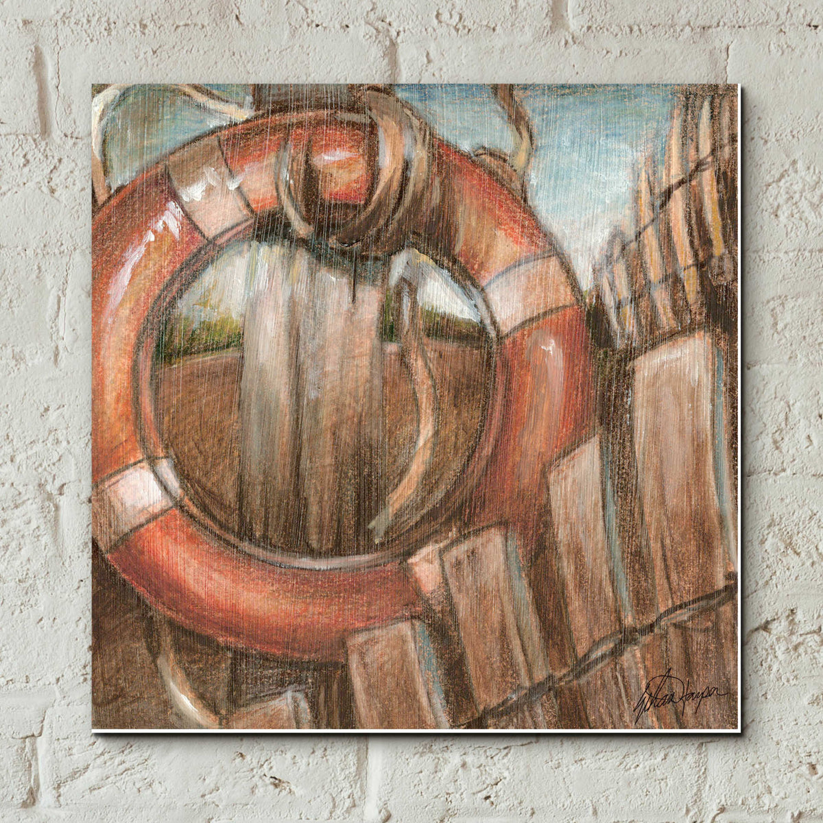 Epic Art "Coastal View IV" by Ethan Harper, Acrylic Glass Wall Art,12x12