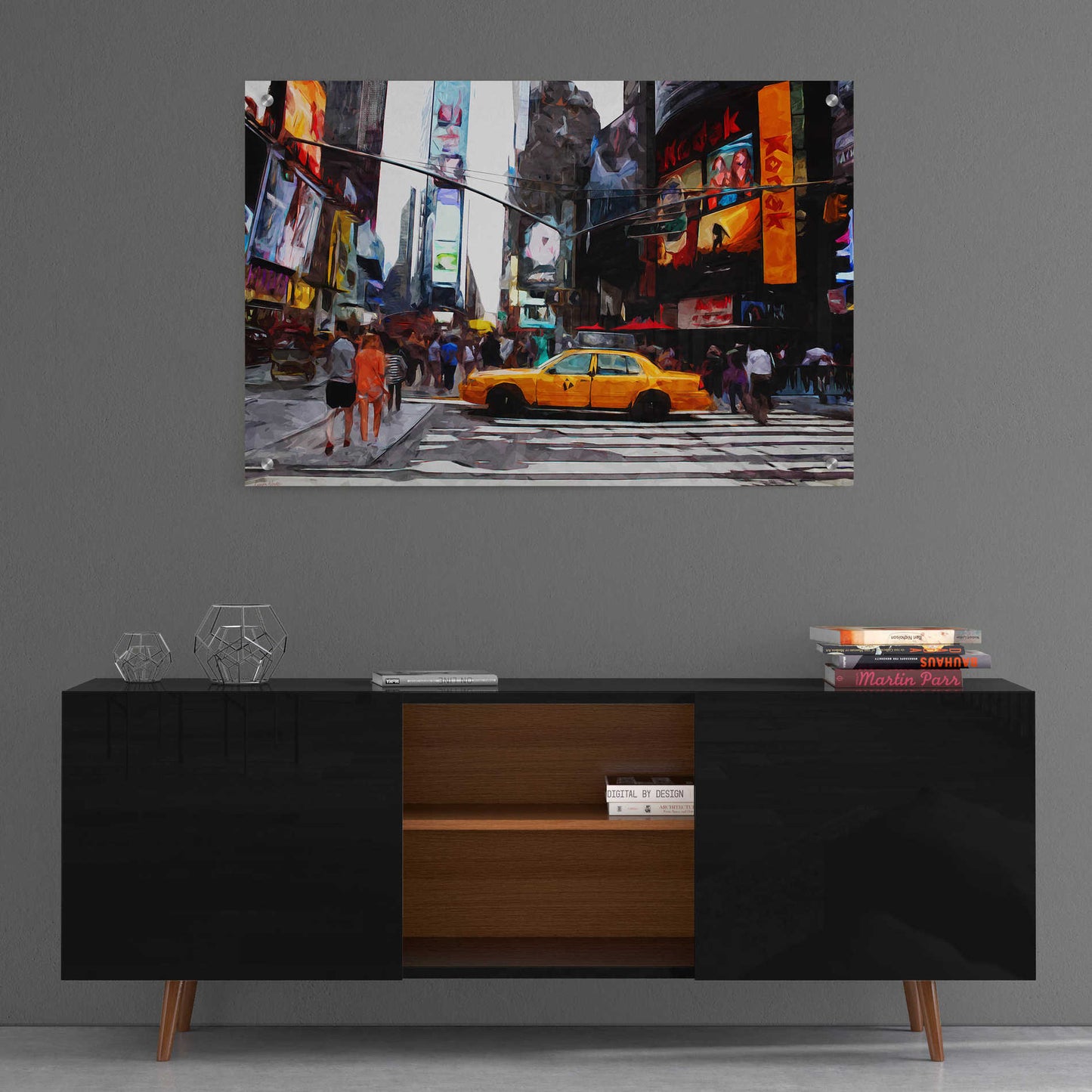 Epic Art 'Times Square' by Linda Woods, Acrylic Glass Wall Art,36x24