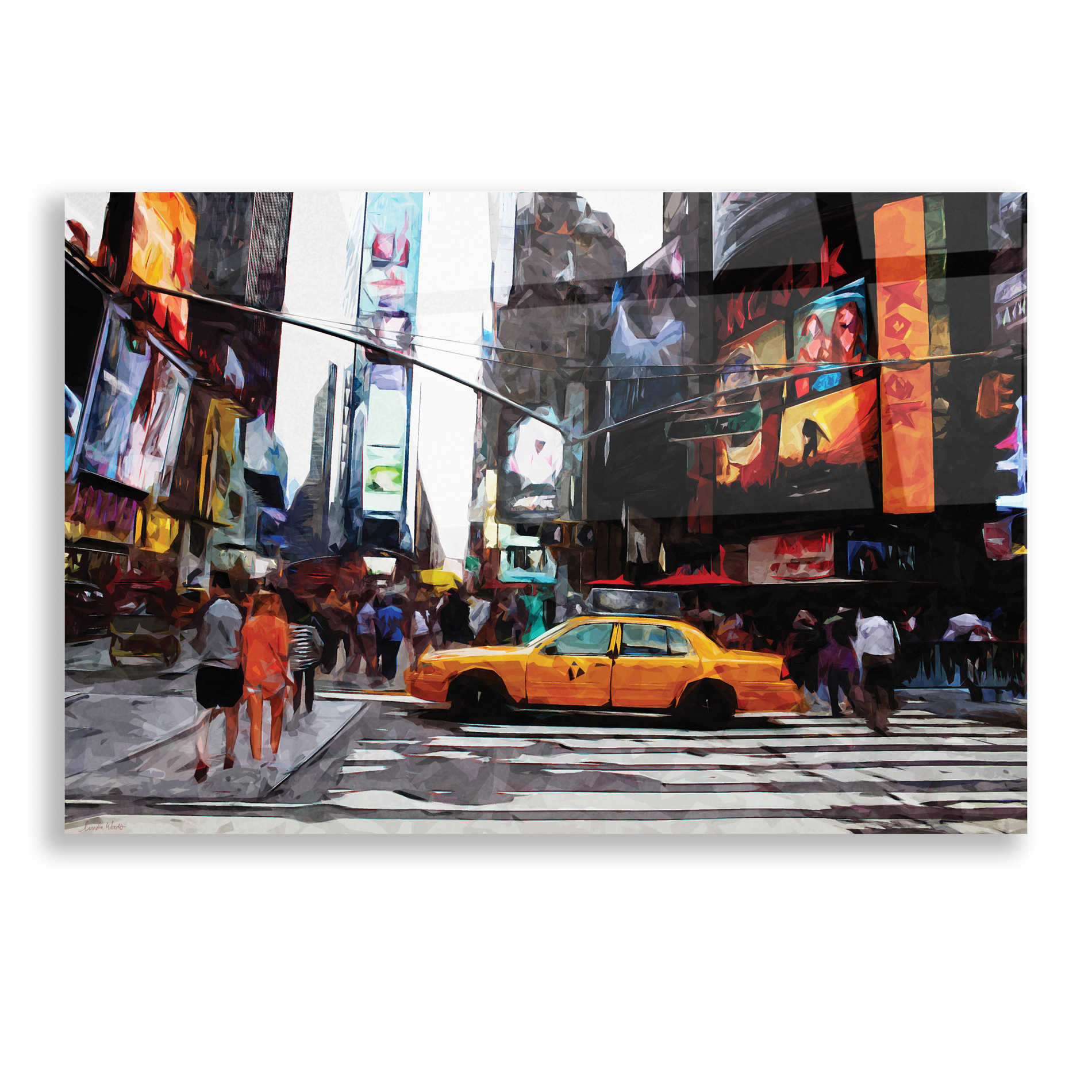 Epic Art 'Times Square' by Linda Woods, Acrylic Glass Wall Art