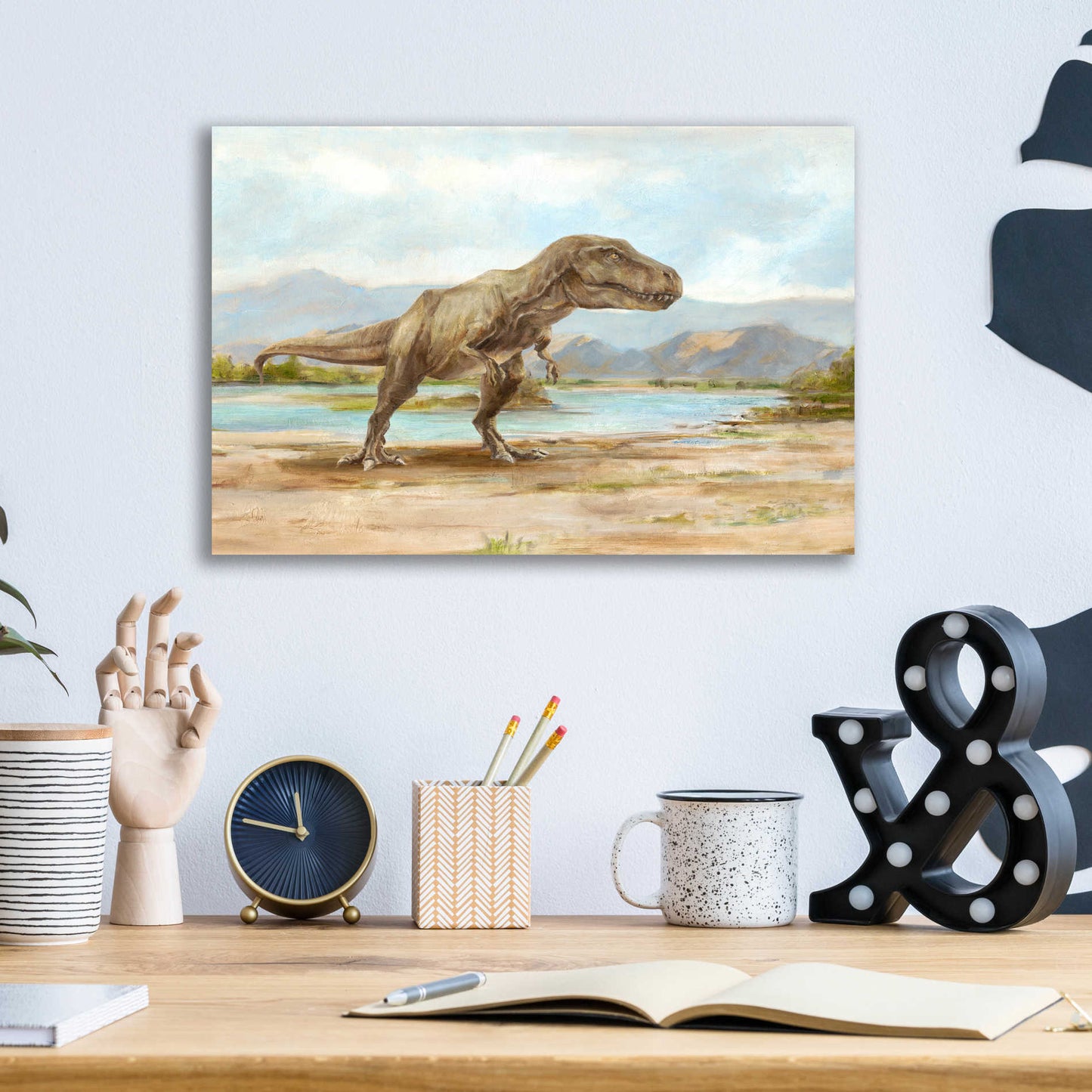 Epic Art "Dinosaur Illustration III" by Ethan Harper, Acrylic Glass Wall Art,16x12