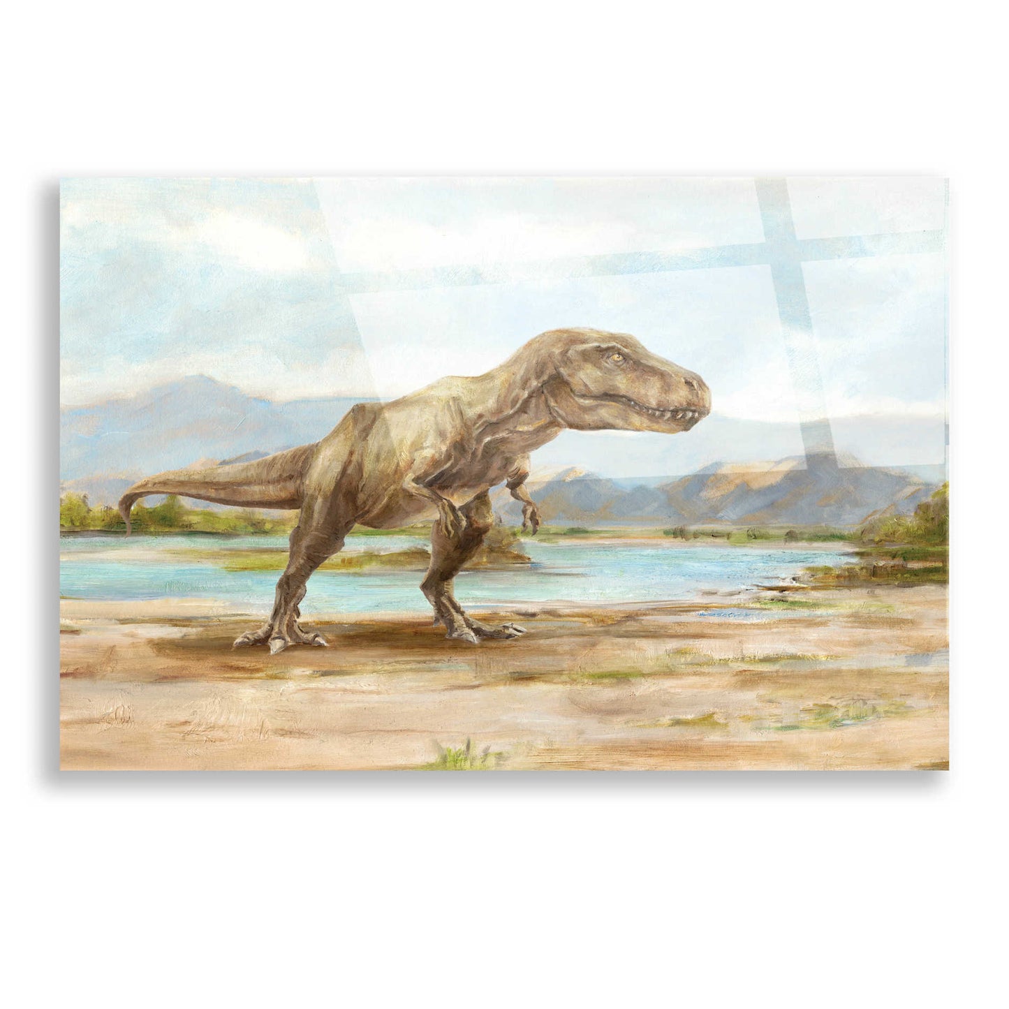 Epic Art "Dinosaur Illustration III" by Ethan Harper, Acrylic Glass Wall Art,16x12
