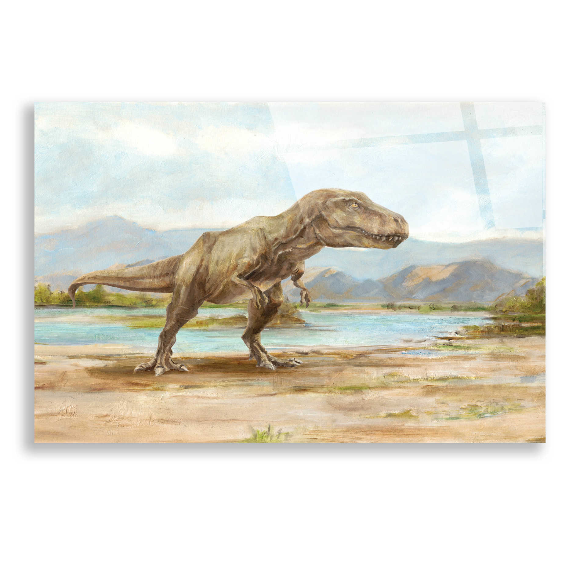 Epic Art "Dinosaur Illustration III" by Ethan Harper, Acrylic Glass Wall Art,24x16