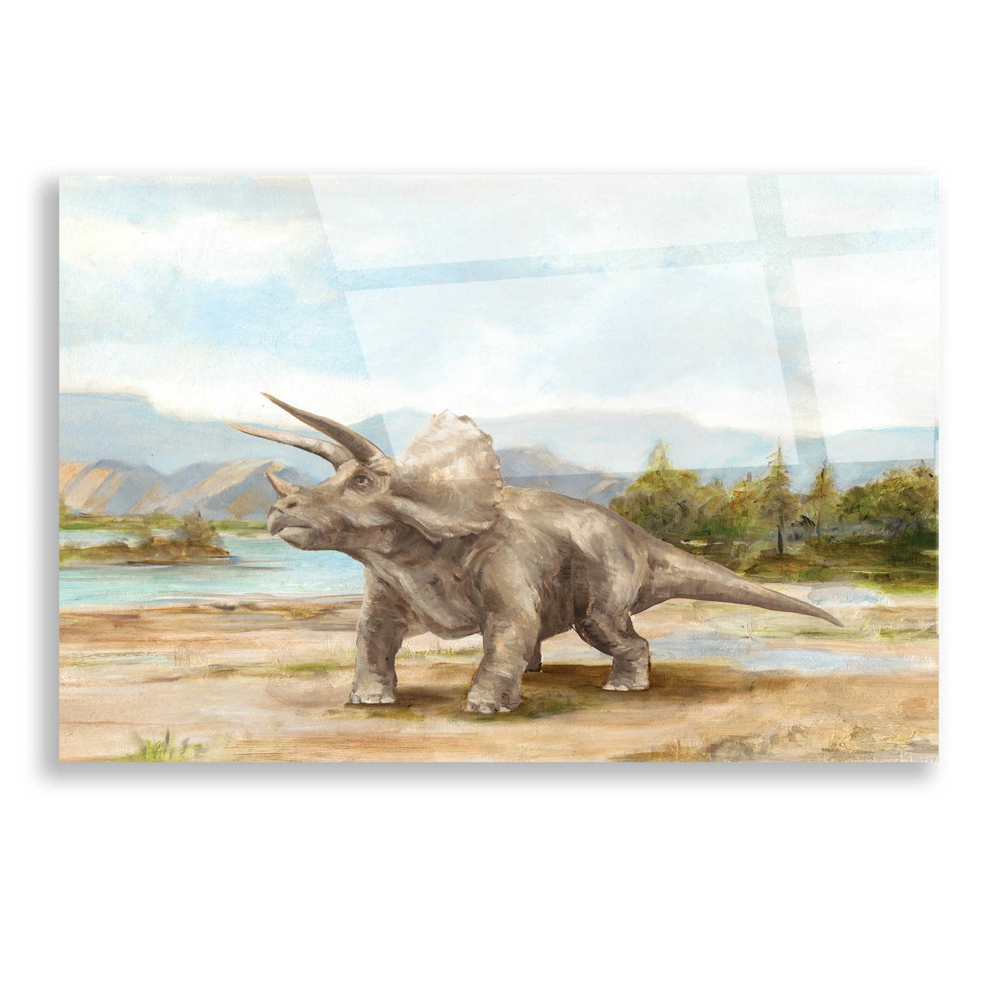 Epic Art "Dinosaur Illustration II" by Ethan Harper, Acrylic Glass Wall Art